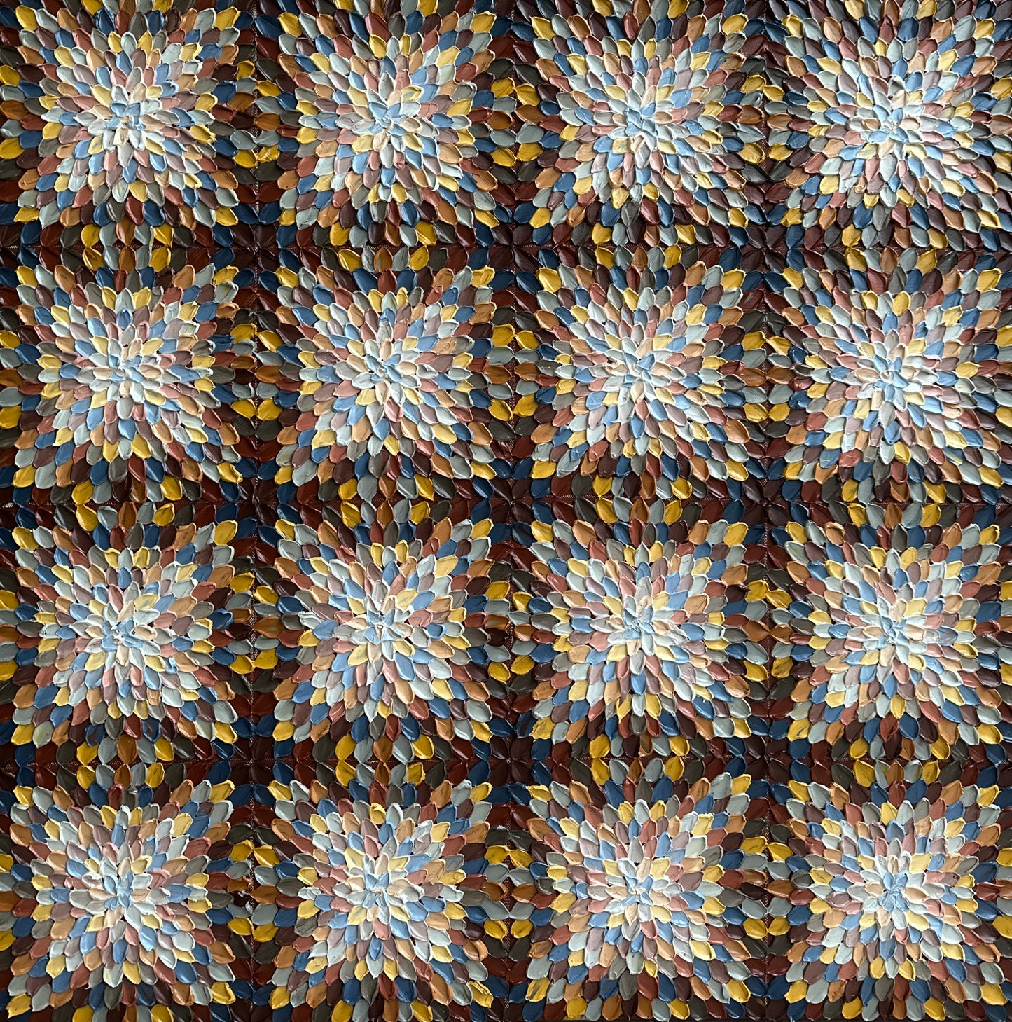 BROWN KALEIDOSCOPE I I 76x76 cm acrylic on canvas original painting