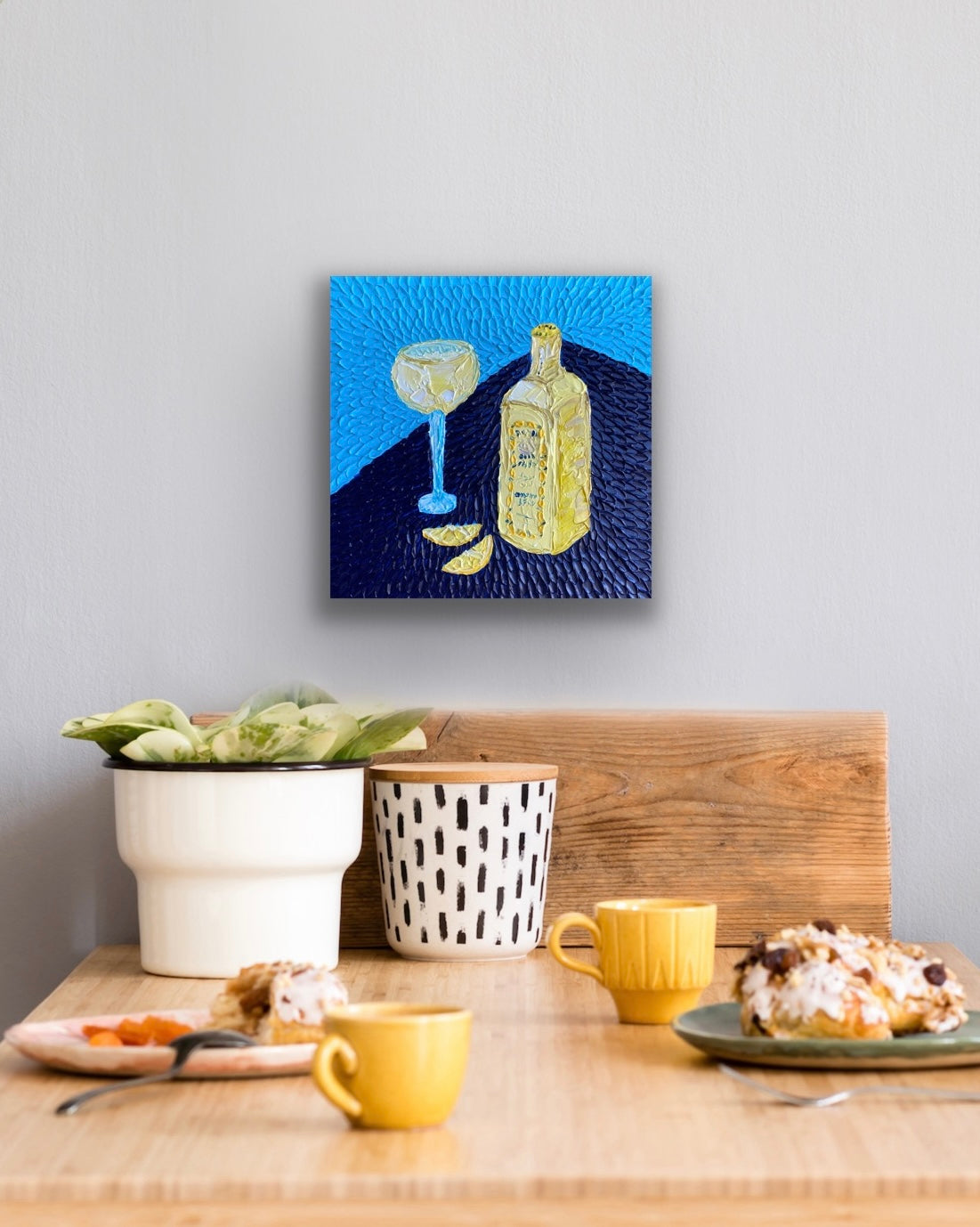 WHAT'S IN THE BAR TONIGHT 30.5x30.5 cm acrylic on canvas original painting