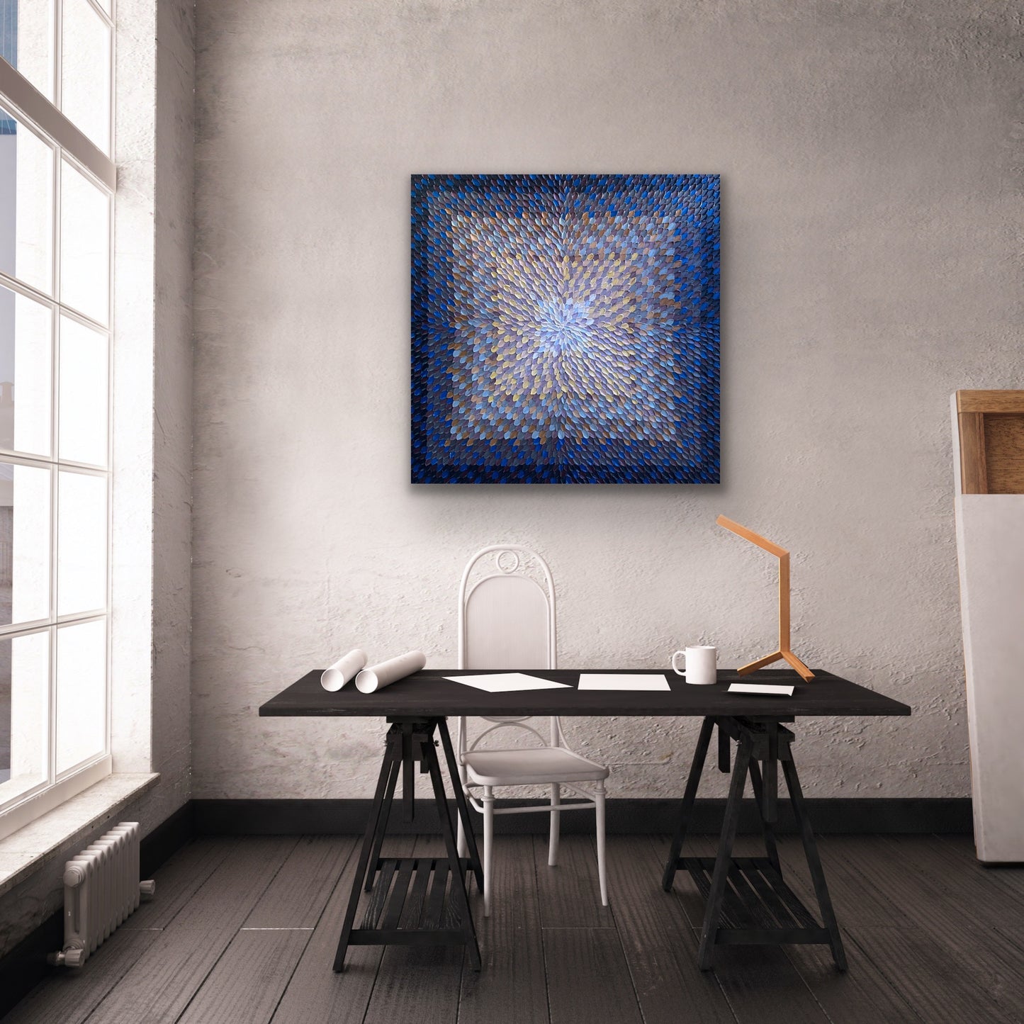 DARK NIGHTS I 91x91 cm acrylic on canvas original painting