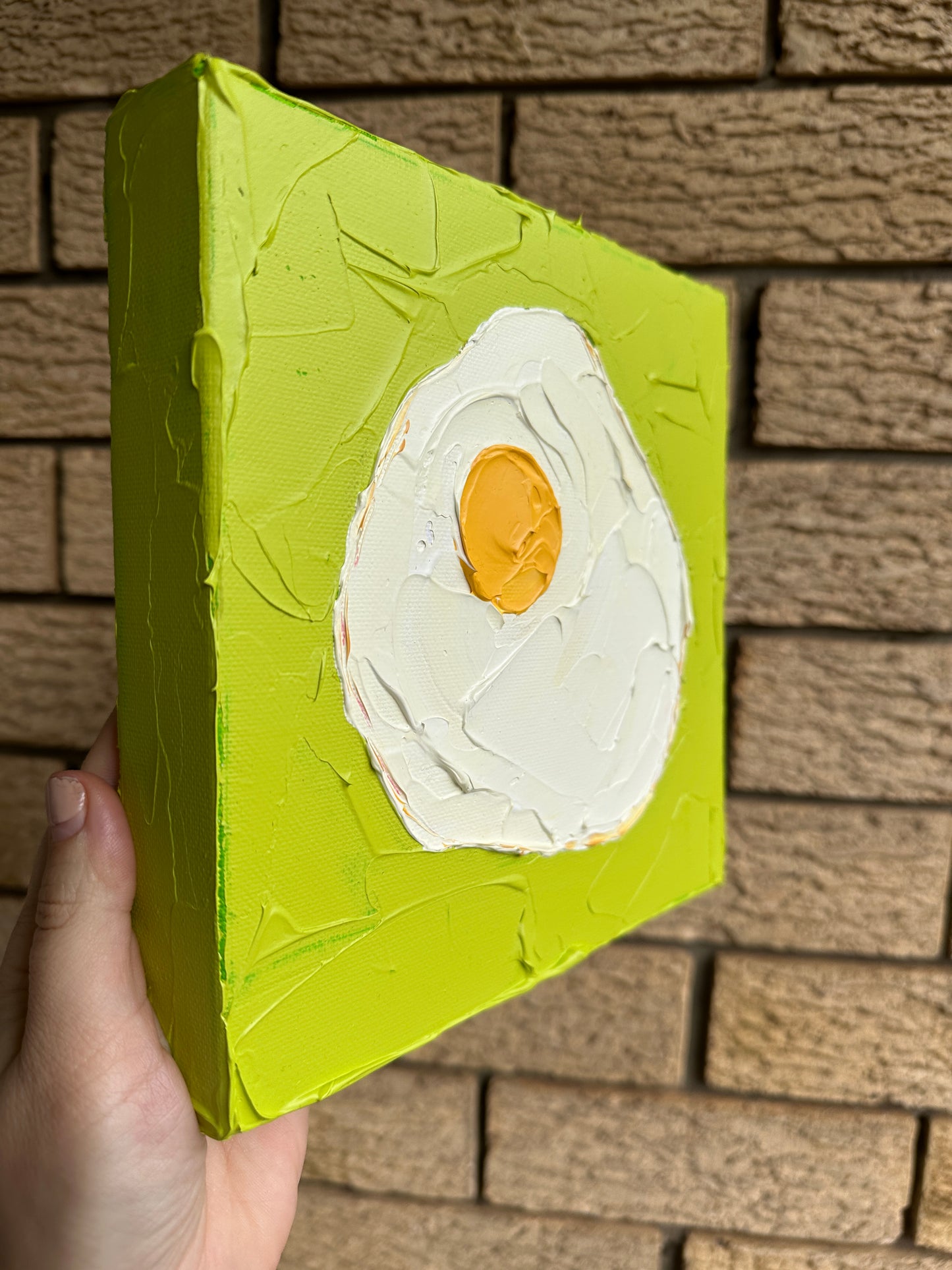 EGG 2 20x20 cm acrylic on canvas original painting
