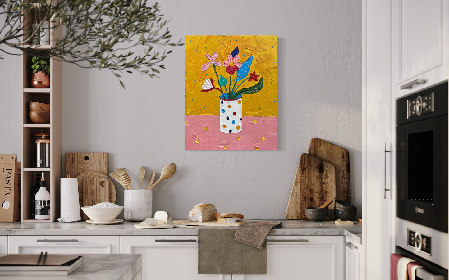 MATISSE INSPIRED STILL LIFE 41x51 cm acrylic on canvas original painting