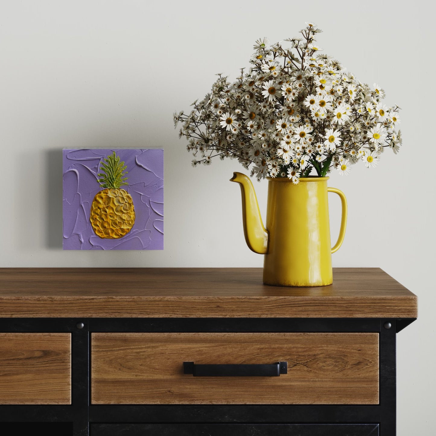 PINEAPPLE 2 15x15 cm acrylic on canvas original painting