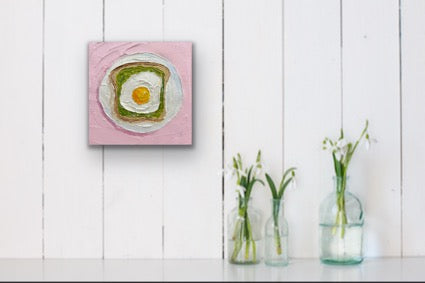 AVO TOAST 20x20 cm acrylic on canvas original painting