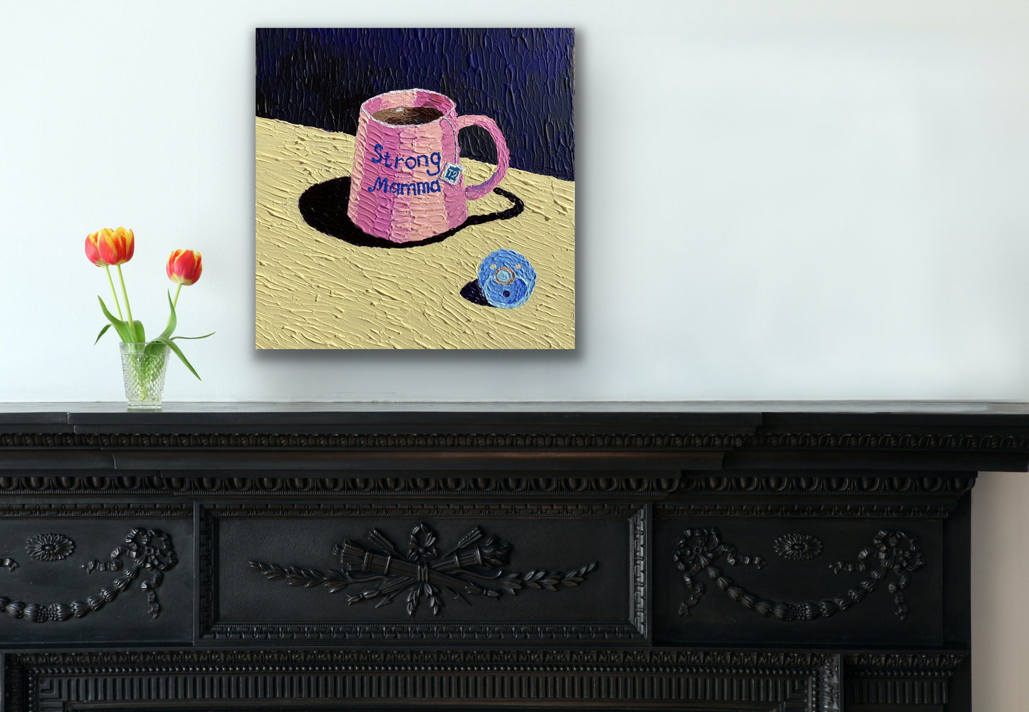 STRONG MAMMA 30.5x30.5 cm acrylic on canvas original painting