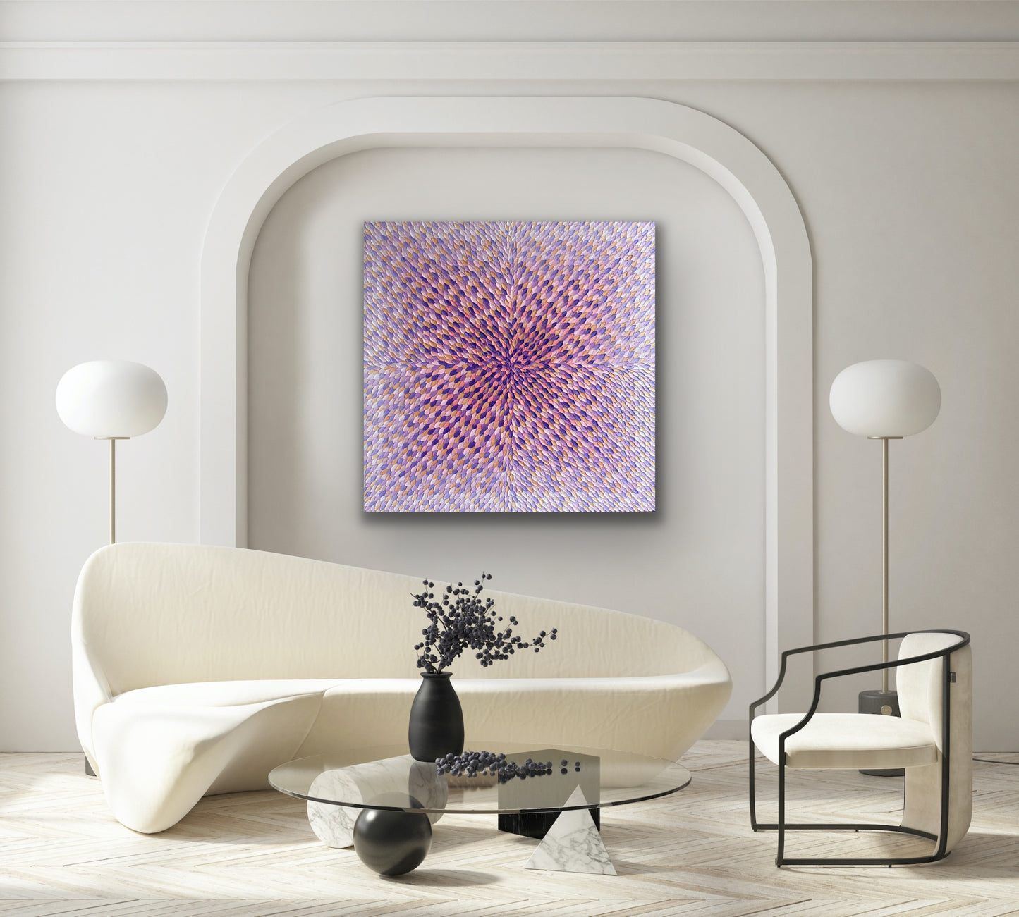 AWAKENING 122x122 cm acrylic on canvas original painting