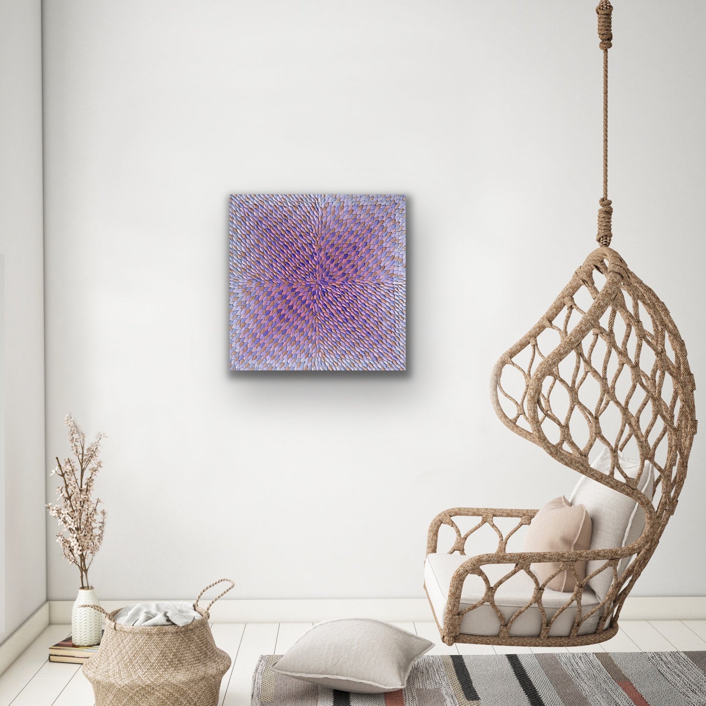 CHERRY BLOSSOM 76x76 cm acrylic on canvas original painting