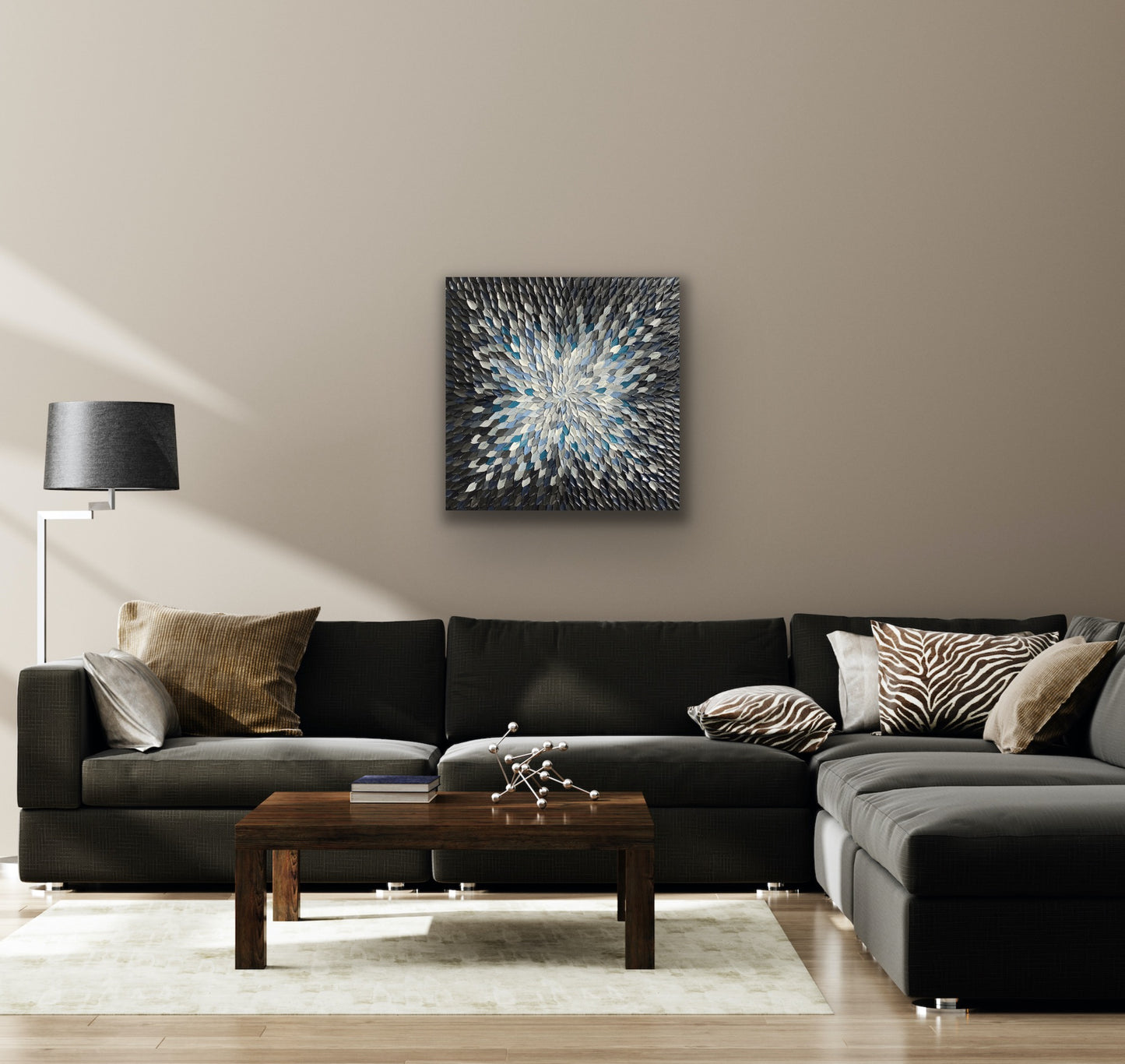 COLORS OF DARKNESS 76x76 cm acrylic on canvas original painting