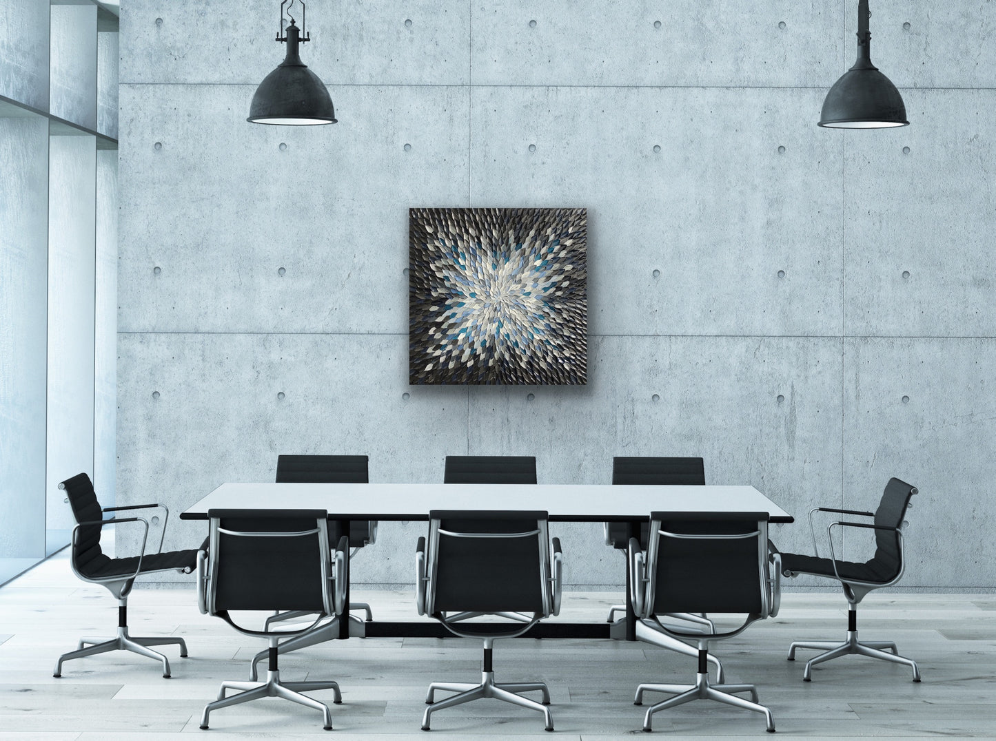 COLORS OF DARKNESS 76x76 cm acrylic on canvas original painting