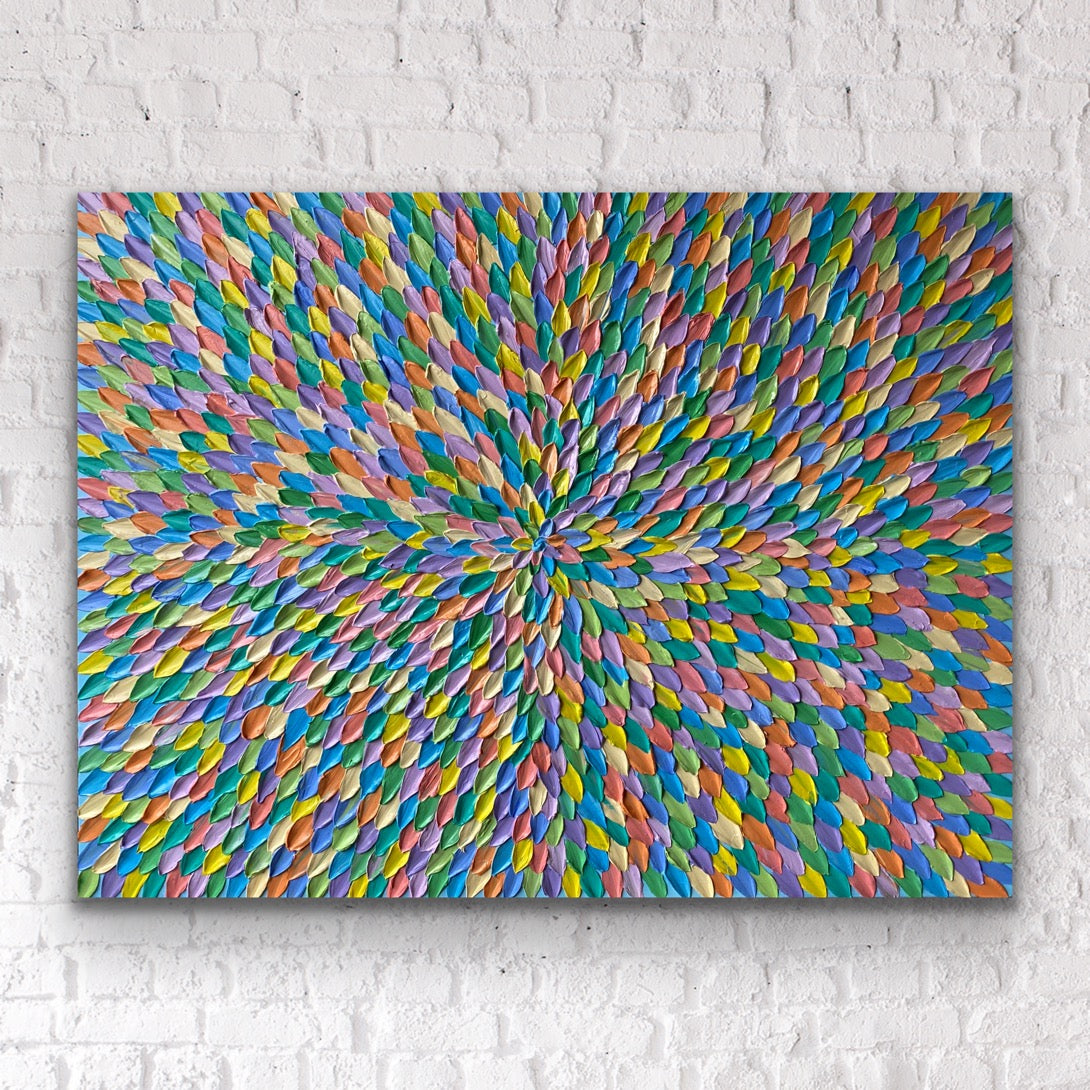 COLORS OF LIFE 107x81 cm acrylic on canvas original painting