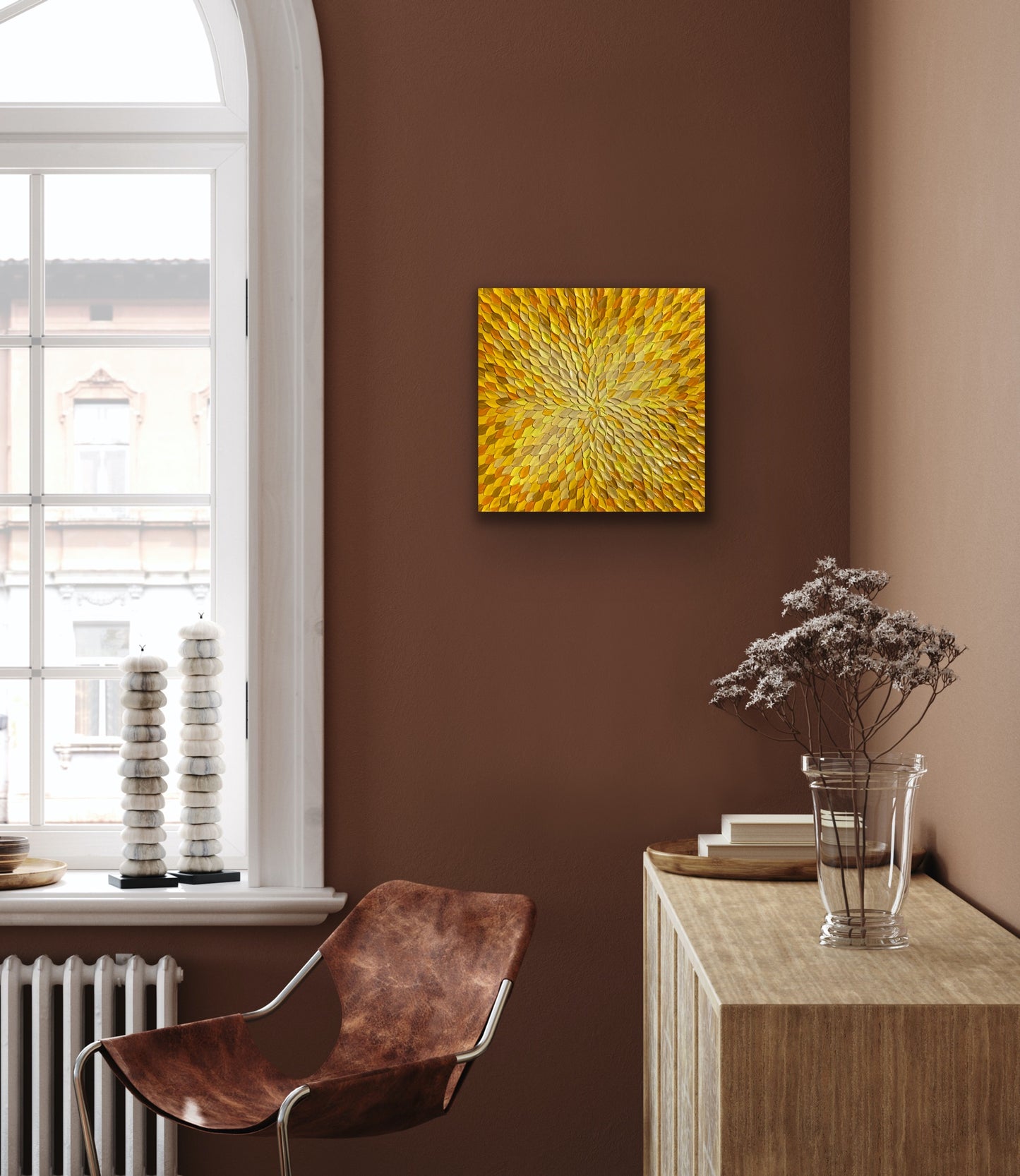 COLORS OF LIGHT 61x61 cm acrylic on canvas original painting