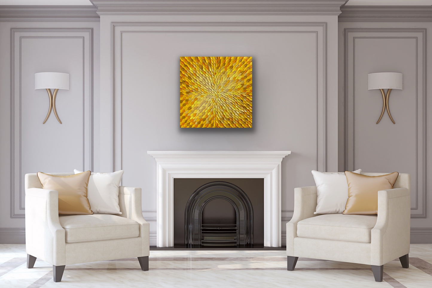 COLORS OF LIGHT 61x61 cm acrylic on canvas original painting
