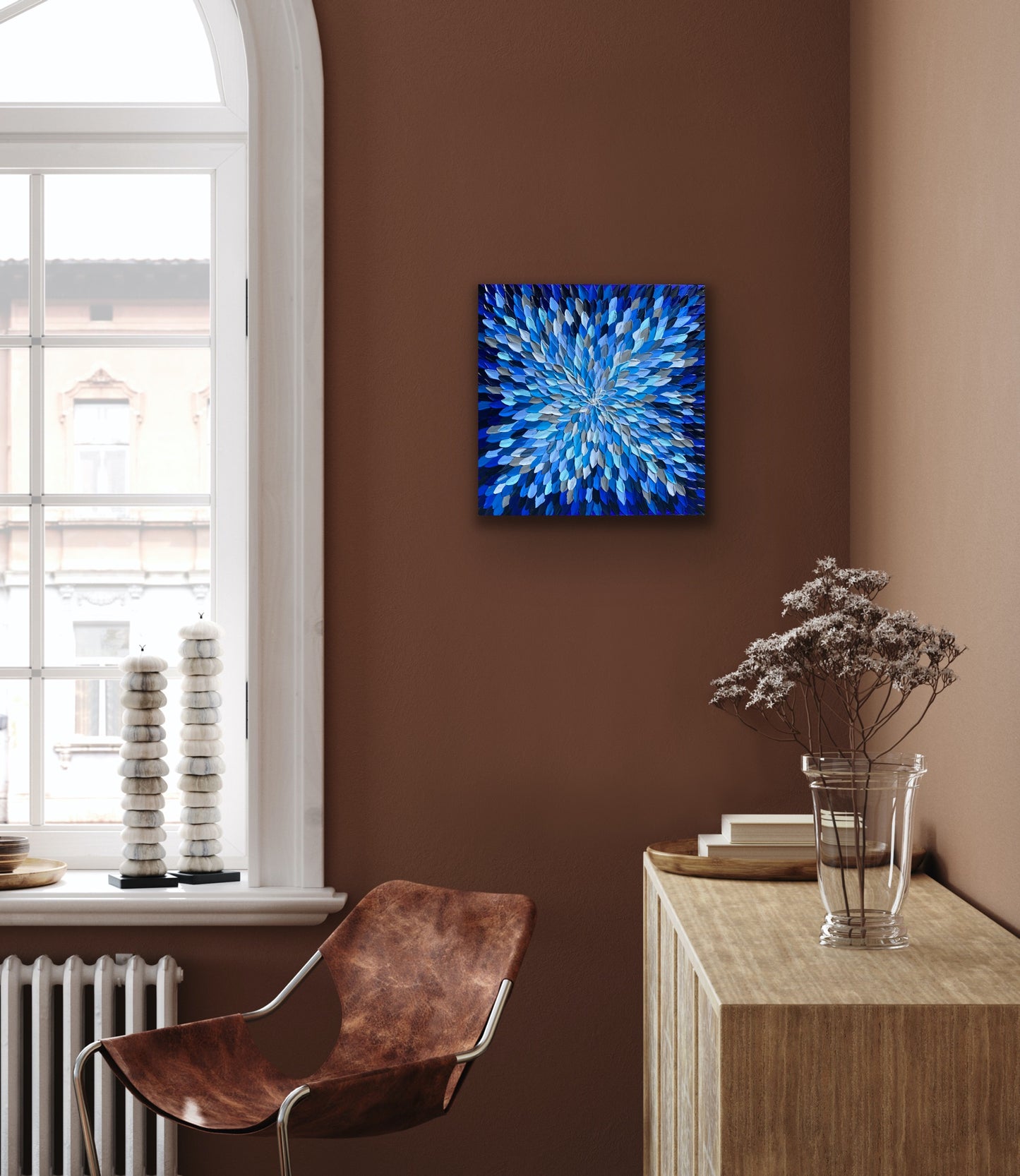 COLORS OF SKY 61x61 cm acrylic on canvas original painting