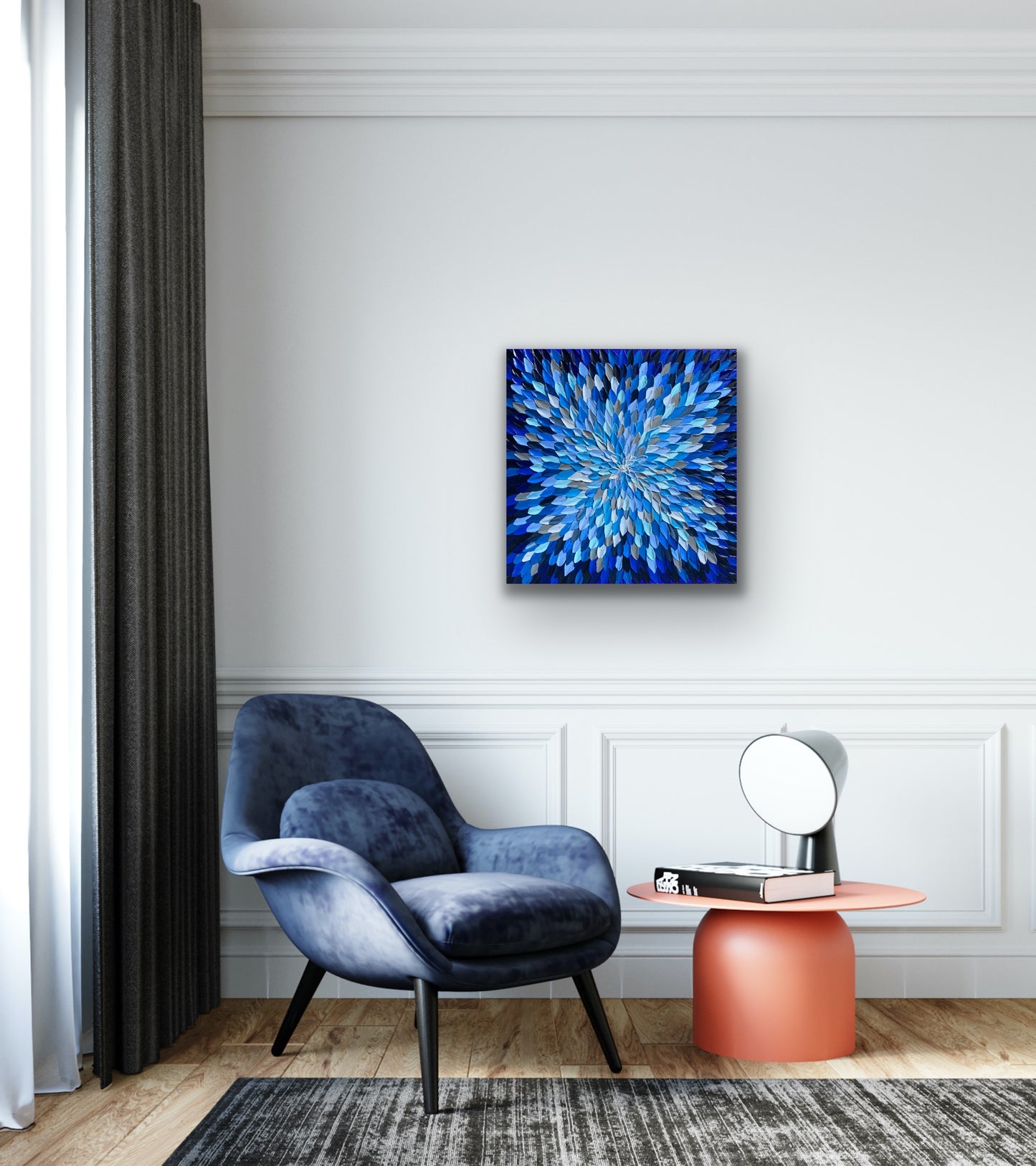 COLORS OF SKY 61x61 cm acrylic on canvas original painting