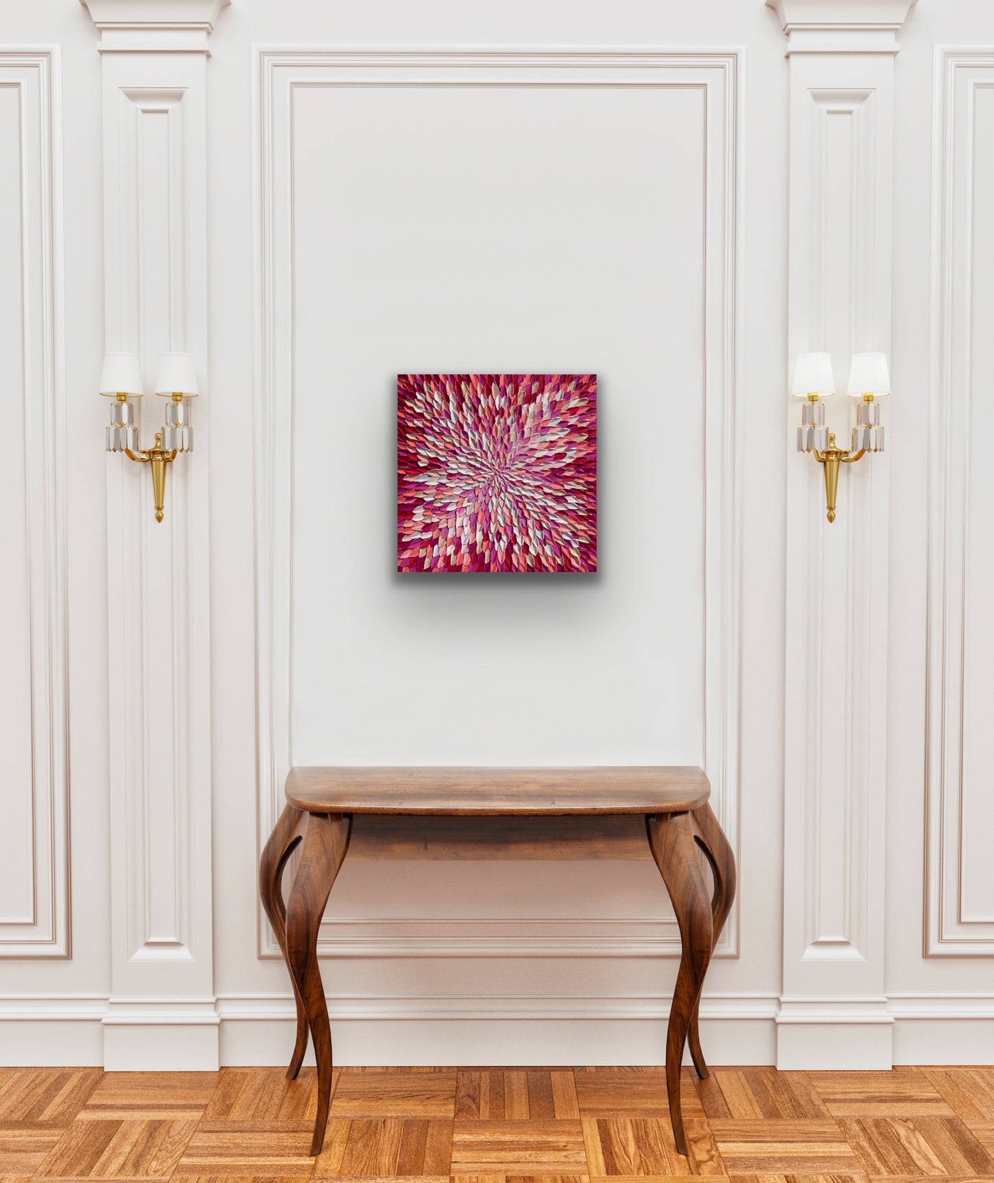COLORS OF BLOOM 61x61 cm acrylic on canvas original painting