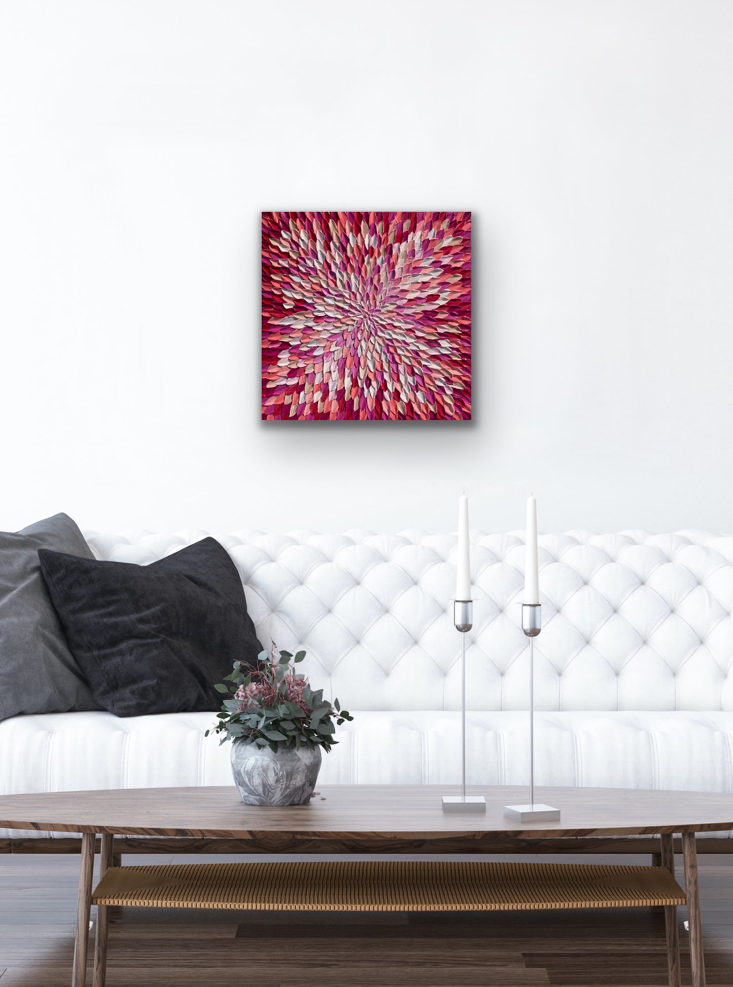 COLORS OF BLOOM 61x61 cm acrylic on canvas original painting