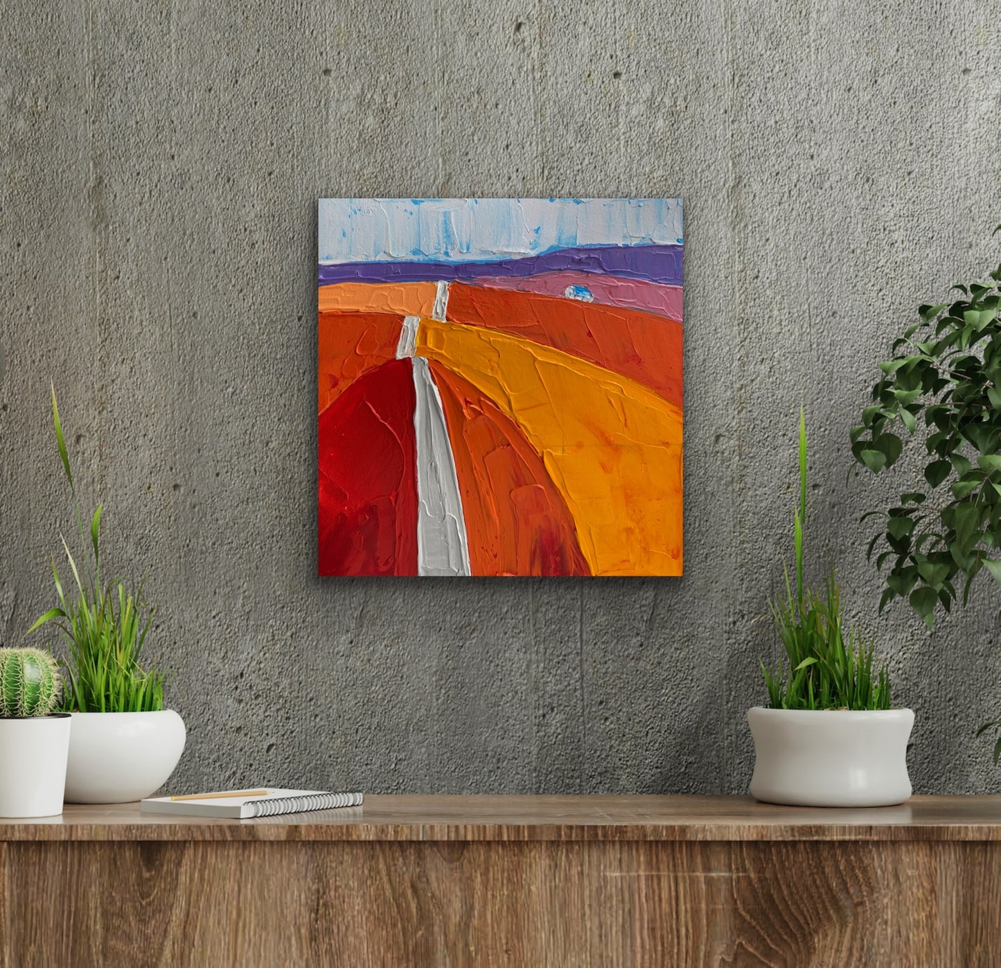 COUNTRYSIDE 13 30.5x30.5 cm acrylic on canvas original painting