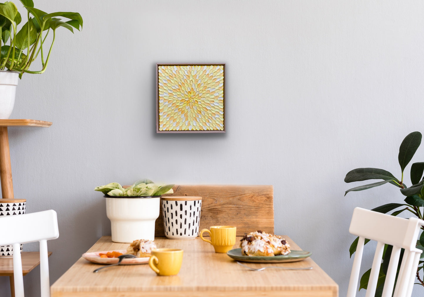 YOU ARE MY SUNSHINE 33x33 cm acrylic on canvas original painting FRAMED