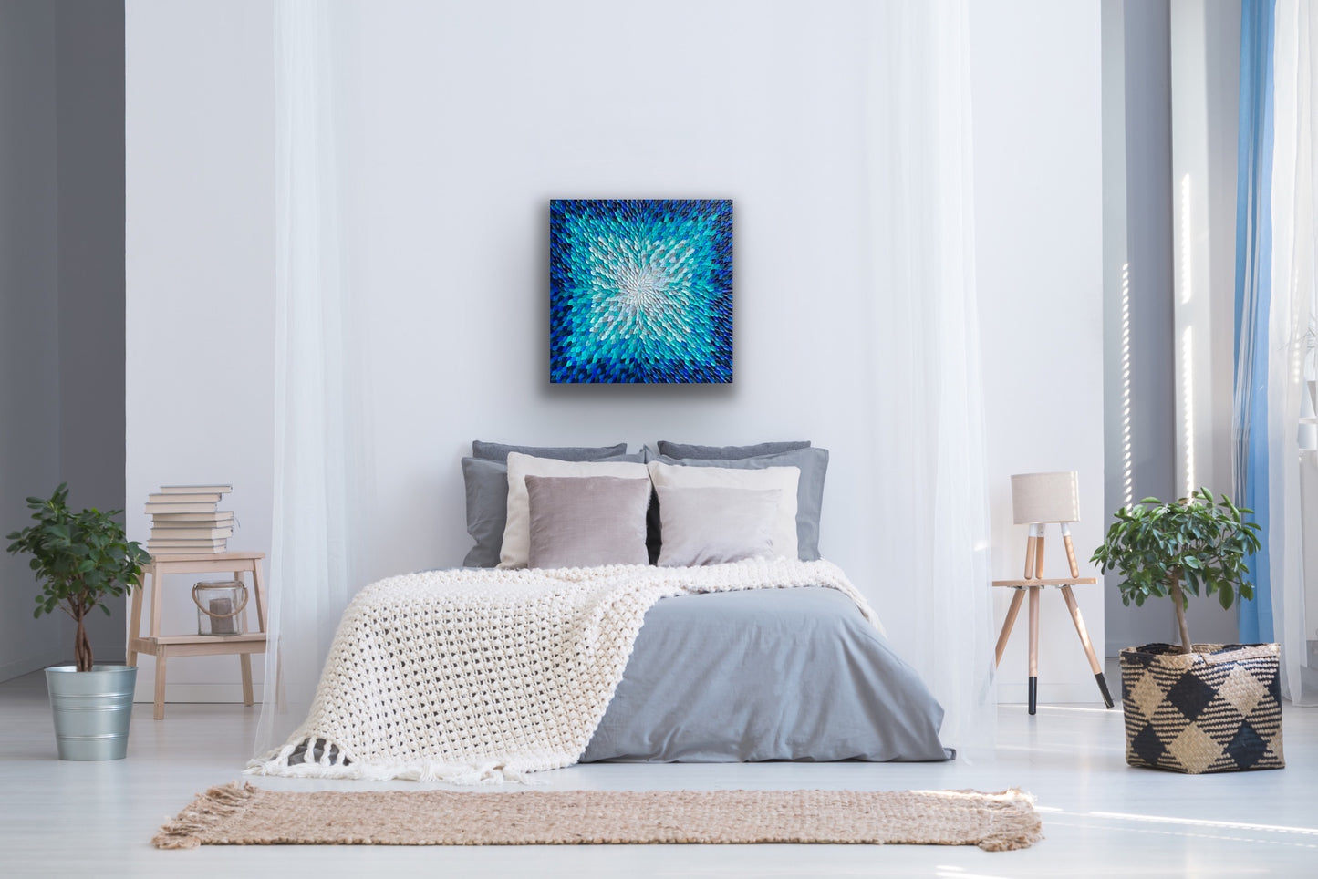 SHALLOW WATERS 76x76 cm acrylic on canvas original painting