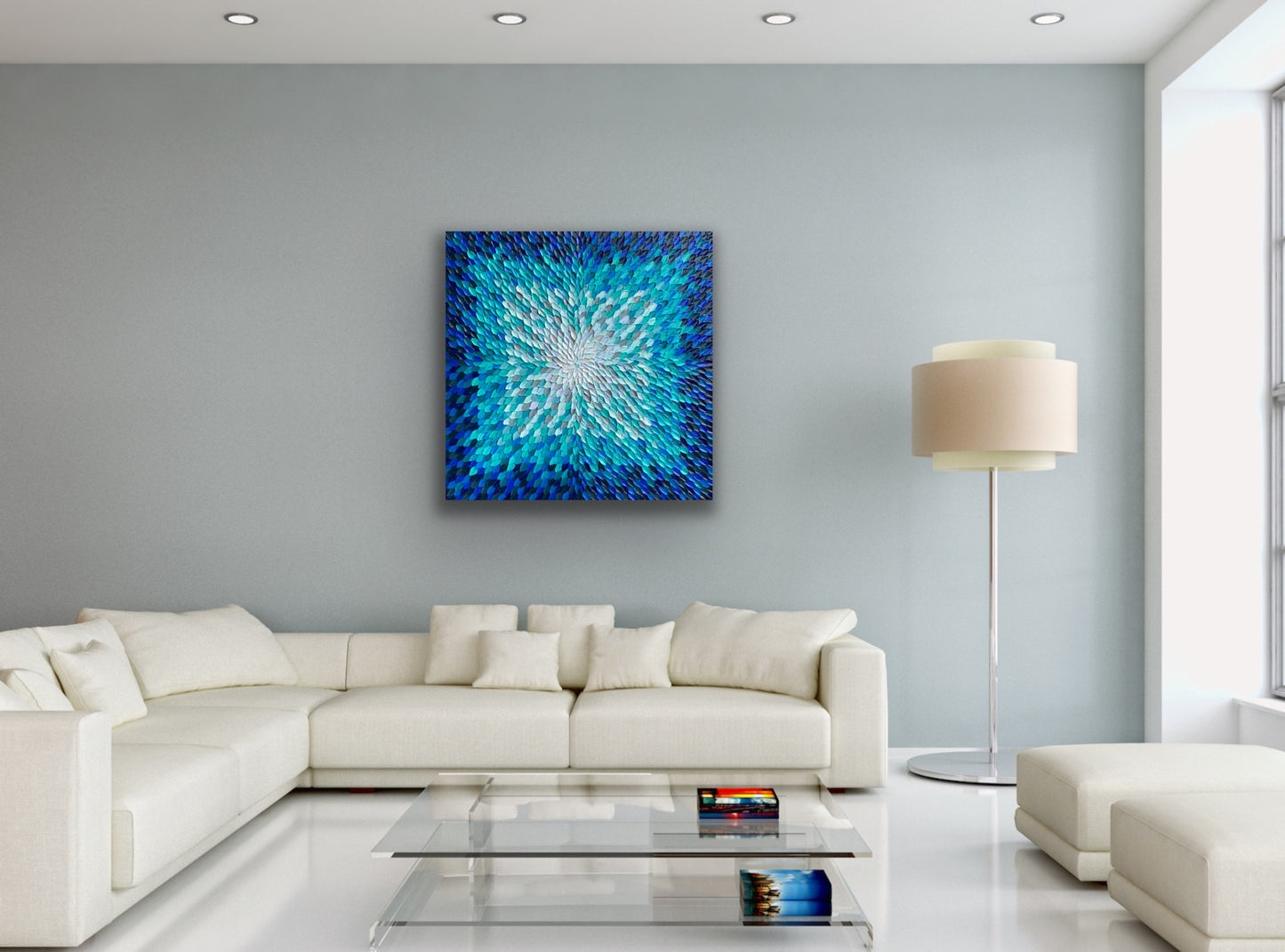 SHALLOW WATERS 76x76 cm acrylic on canvas original painting