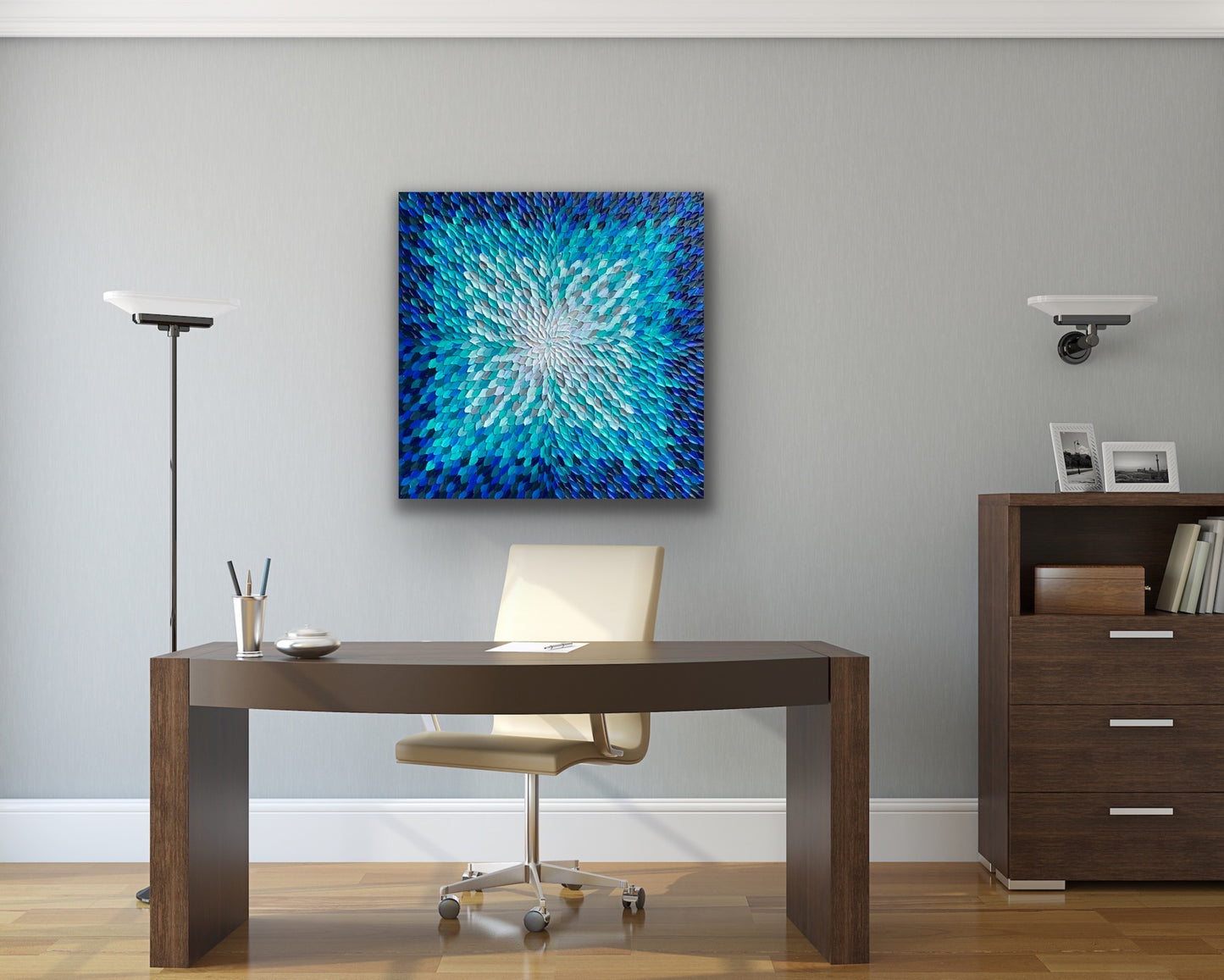 SHALLOW WATERS 76x76 cm acrylic on canvas original painting