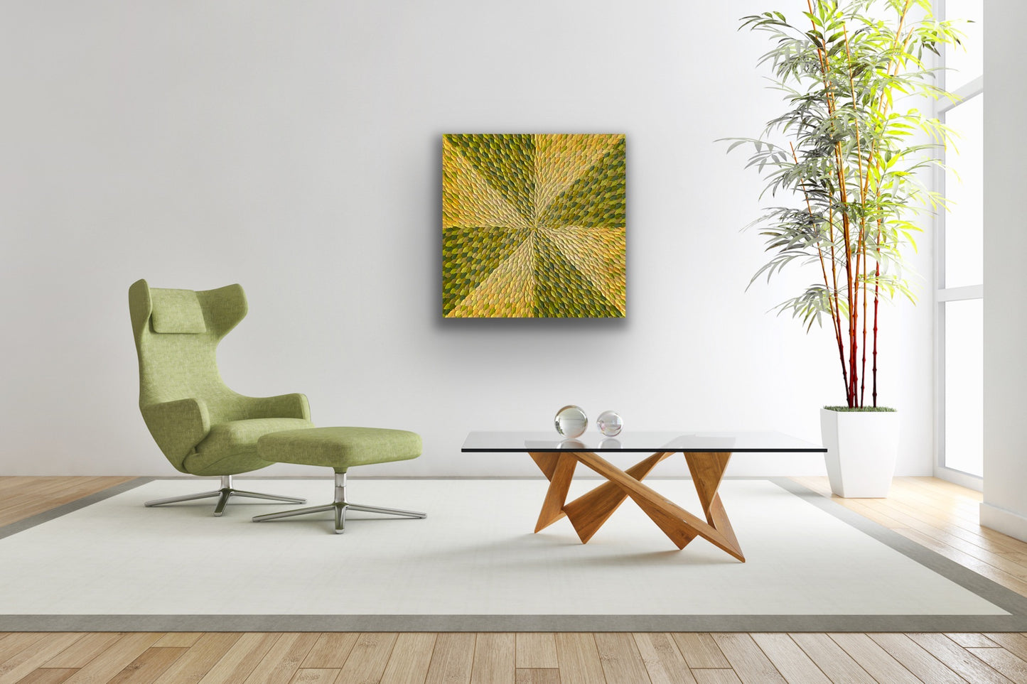 SUMMER MEADOW 76x76 cm acrylic on canvas original painting