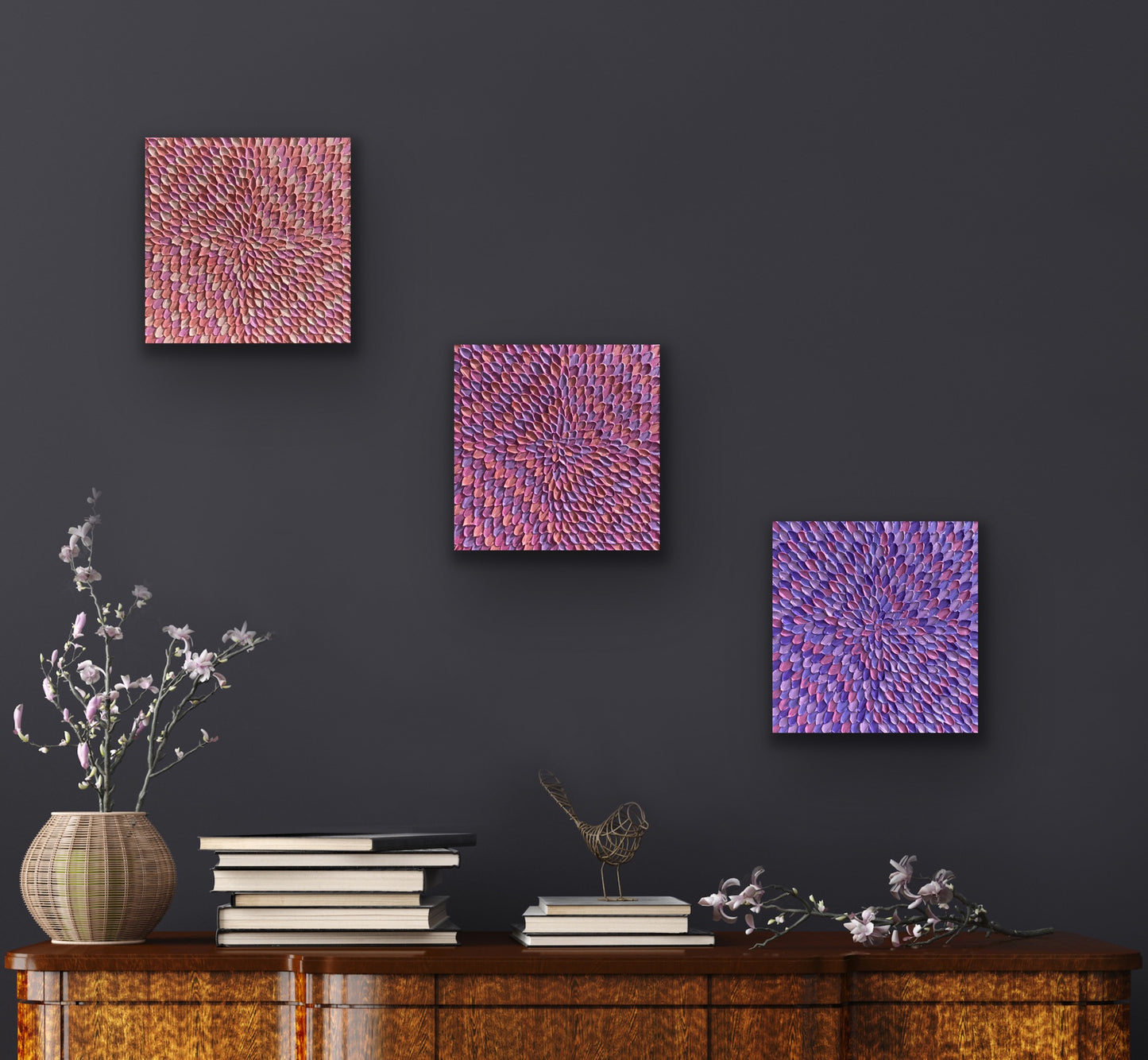 PAINT ME IN PINK (SET OF 3) 75x25 cm acrylic on canvas original paintings