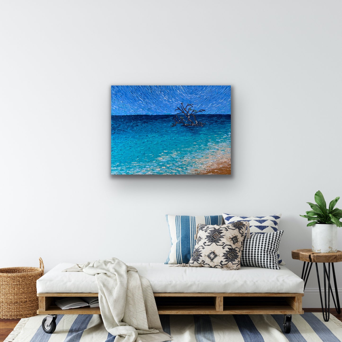 PARADISE 80x60 cm acrylic on wood original painting