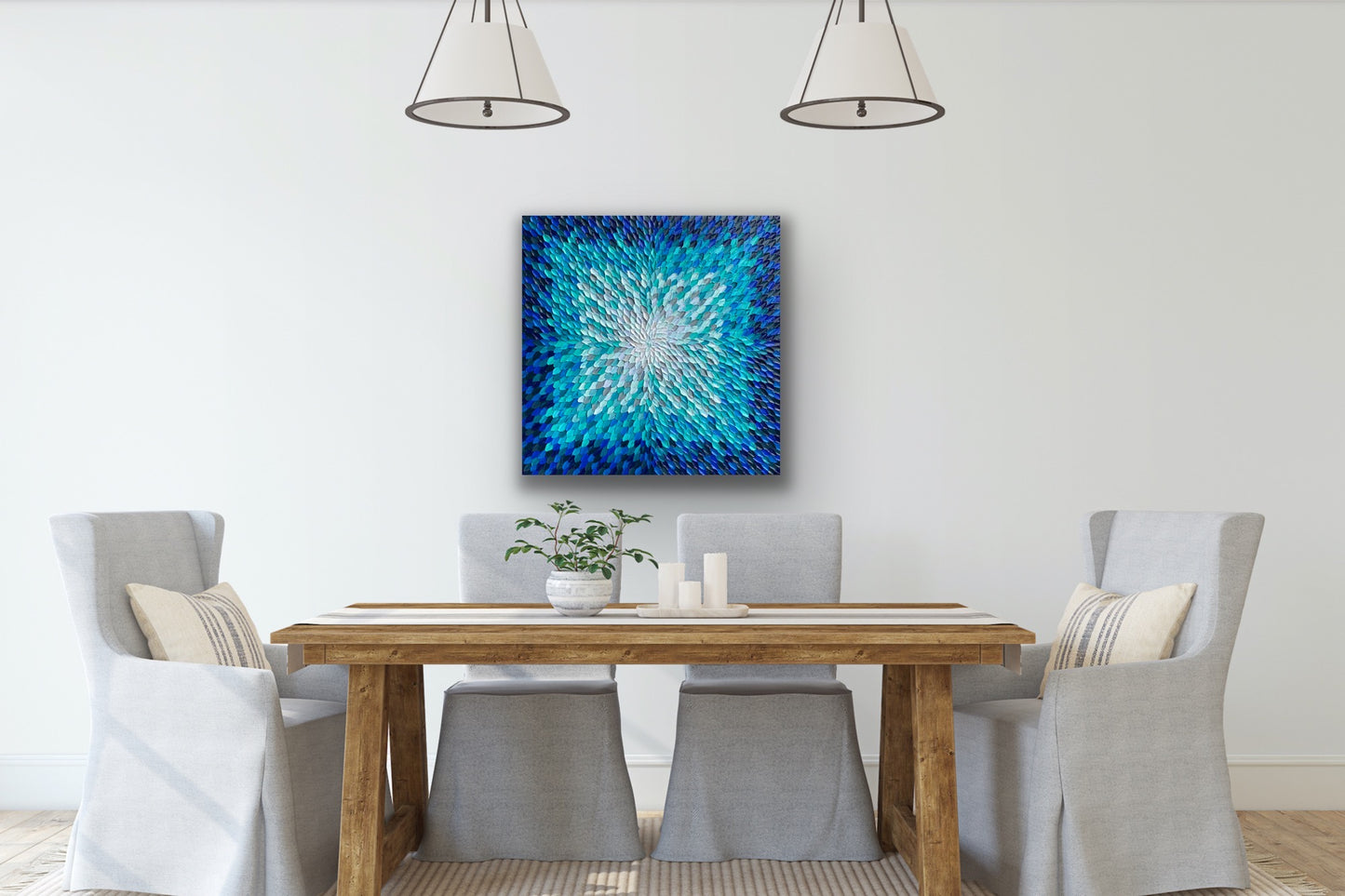 SHALLOW WATERS 76x76 cm acrylic on canvas original painting