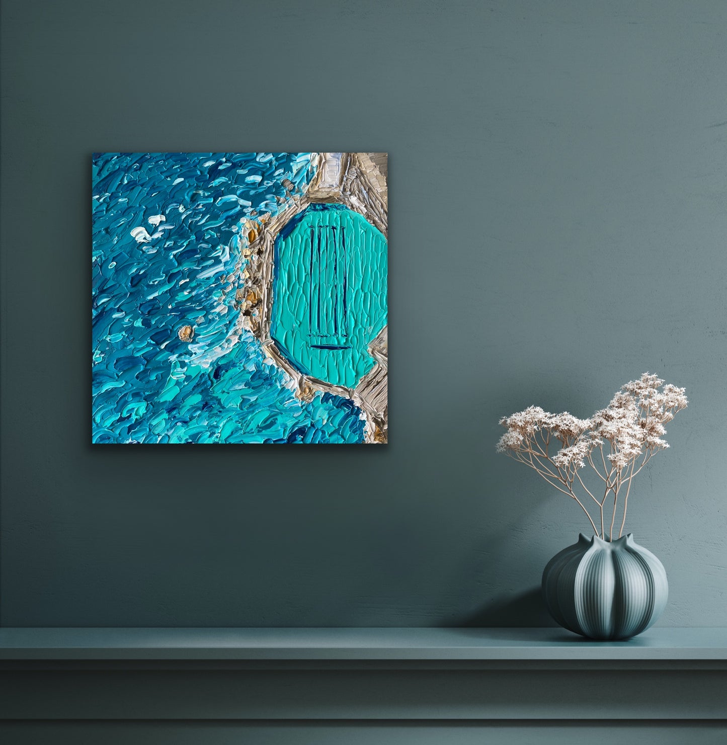 BRONTE POOL 30.5x30.5 cm acrylic on canvas original painting