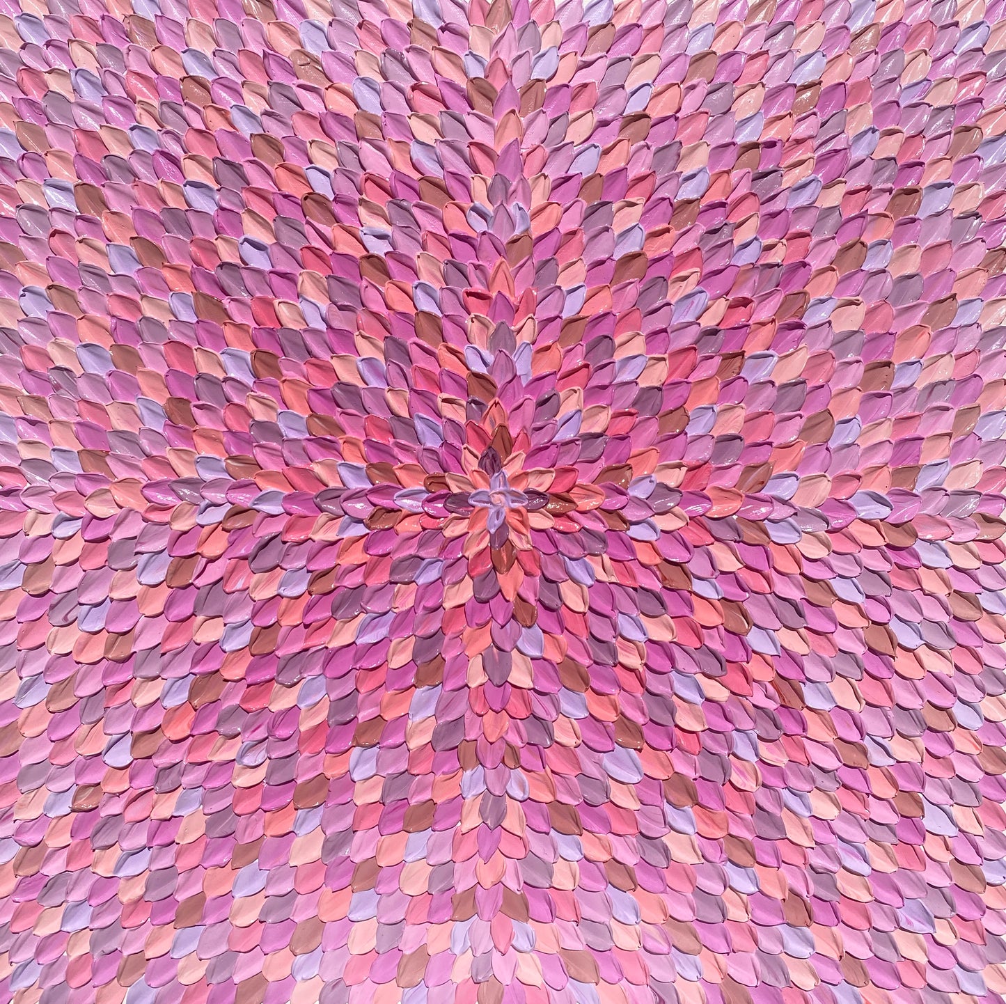 BLOOM 66x66 cm acrylic on canvas original painting