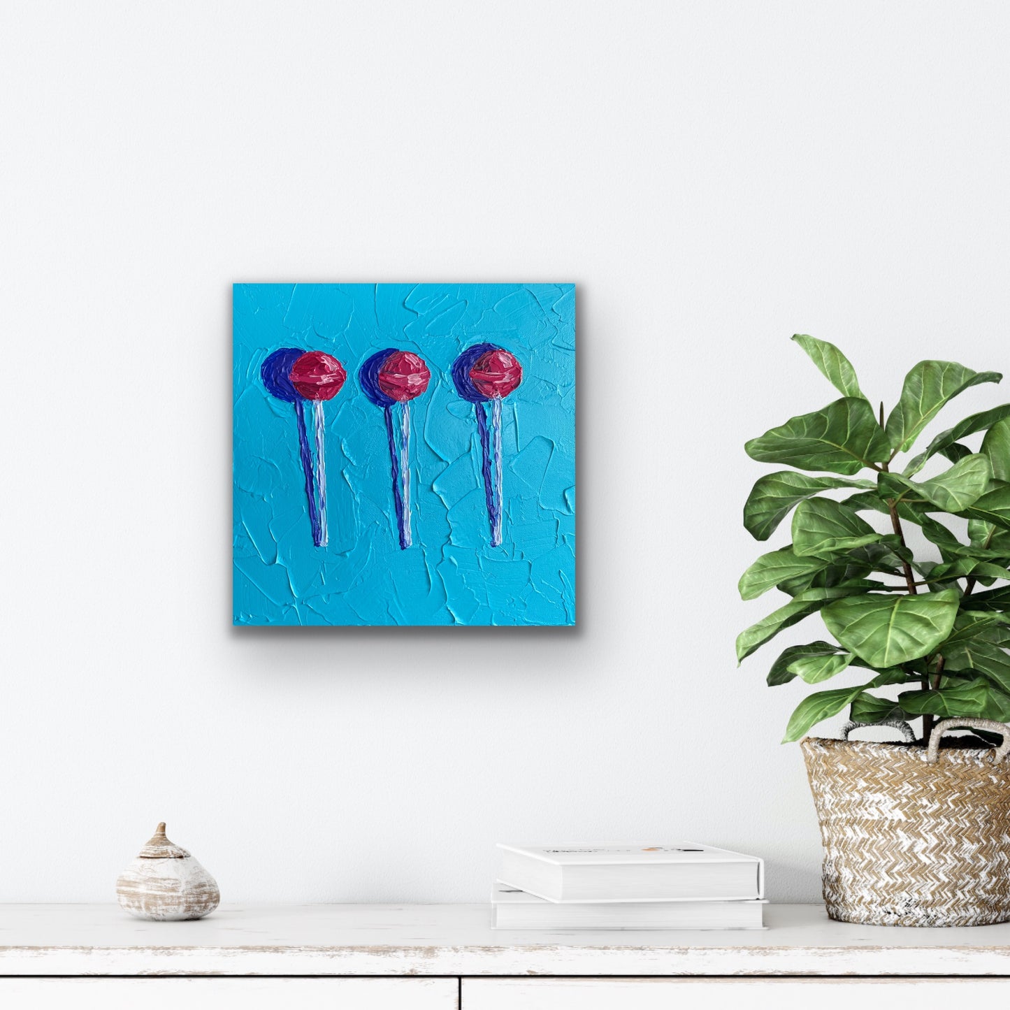 LOLLIPOPS 30.5x30.5 cm acrylic on canvas original painting