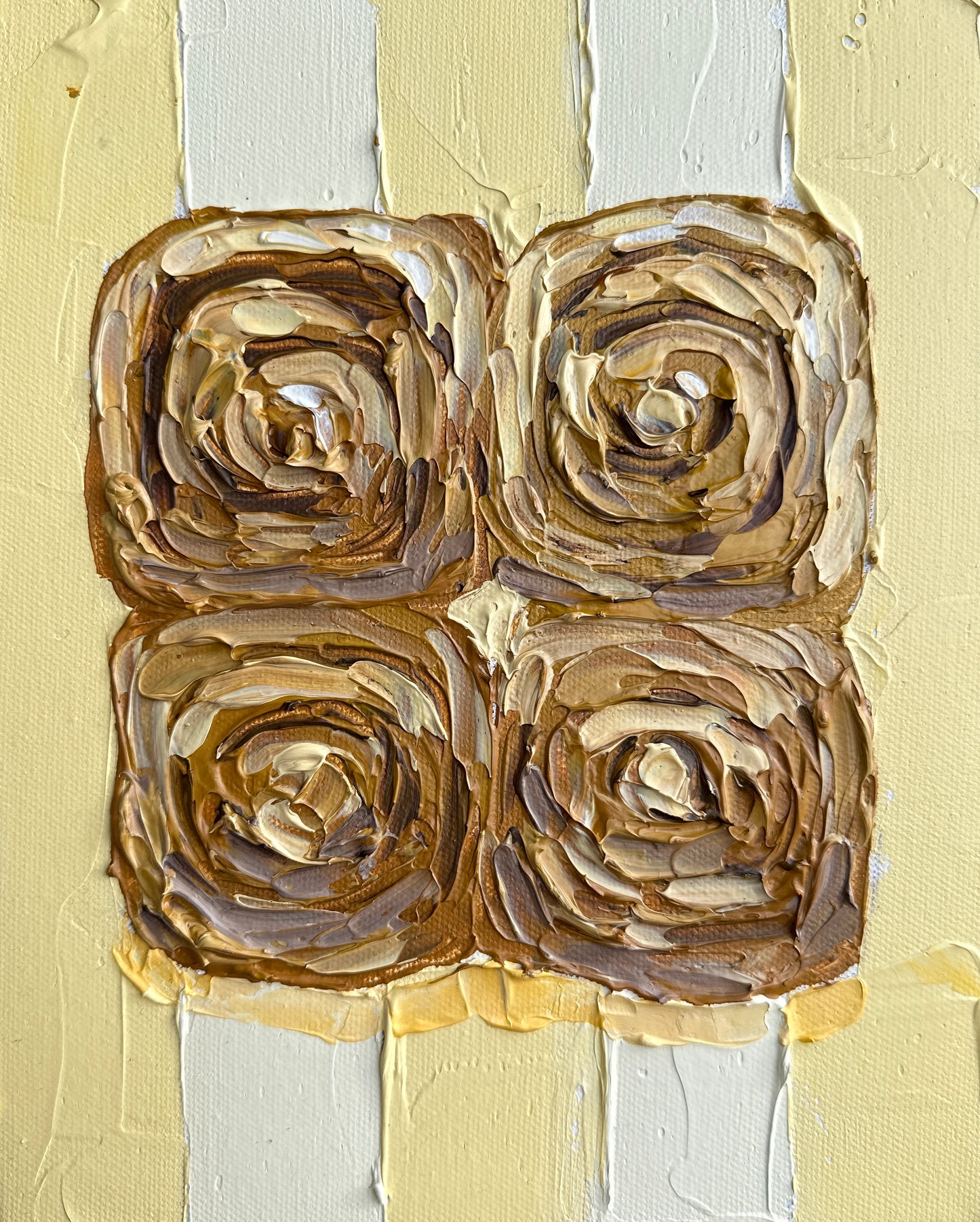 Artistic depiction of four roses on a textured beige and white background