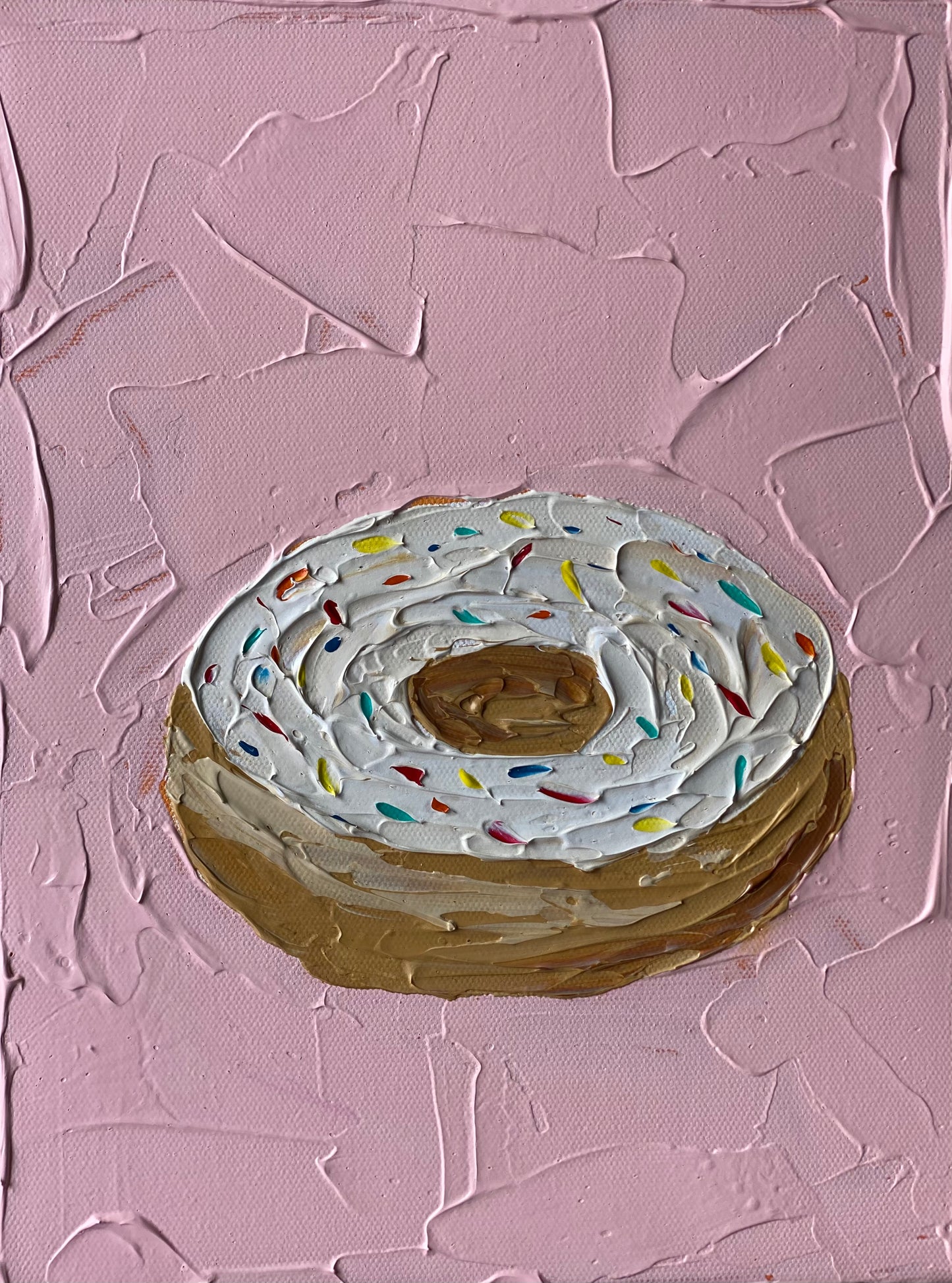 DONUT 23x31 cm acrylic on canvas original painting