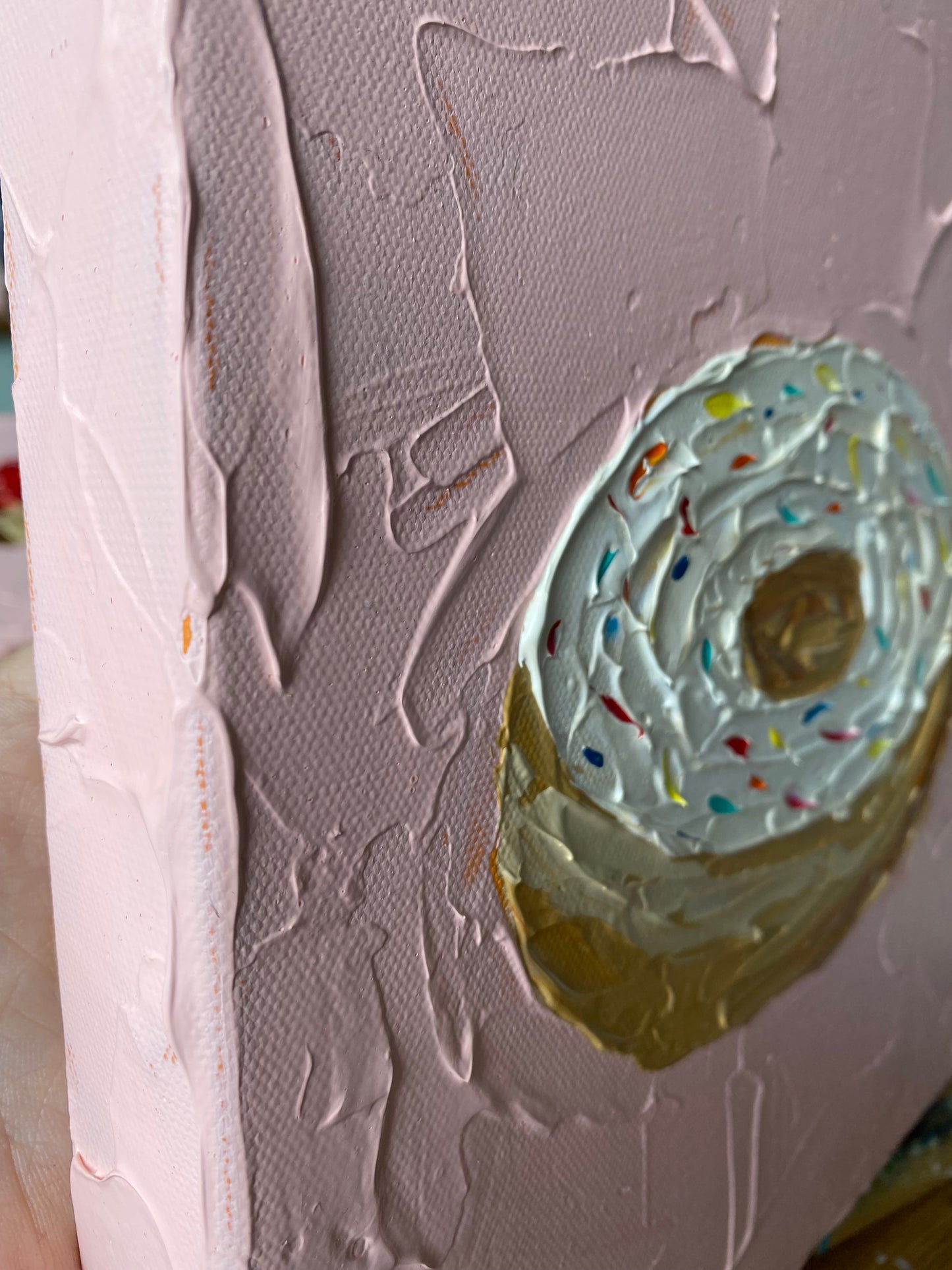 DONUT 23x31 cm acrylic on canvas original painting