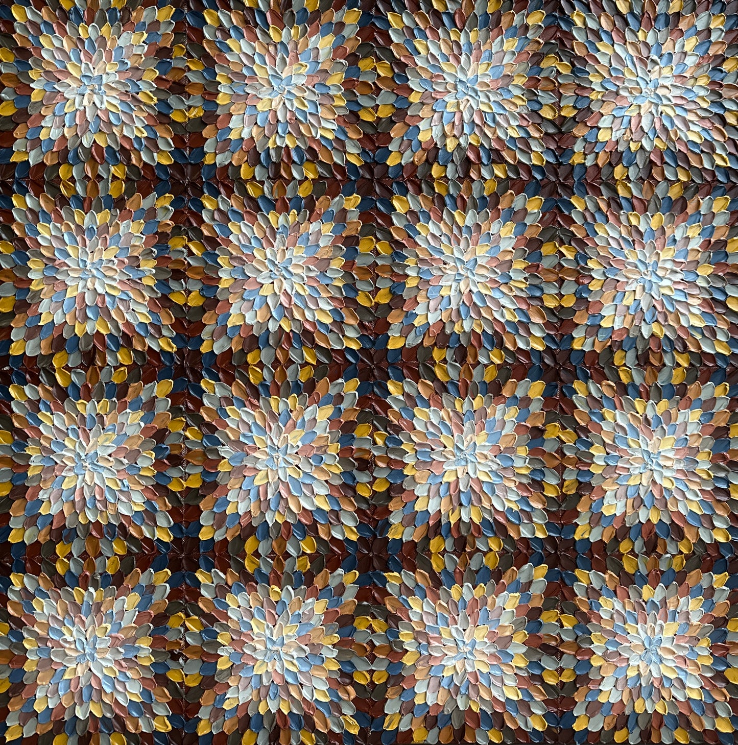 BROWN KALEIDOSCOPE I I 76x76 cm acrylic on canvas original painting