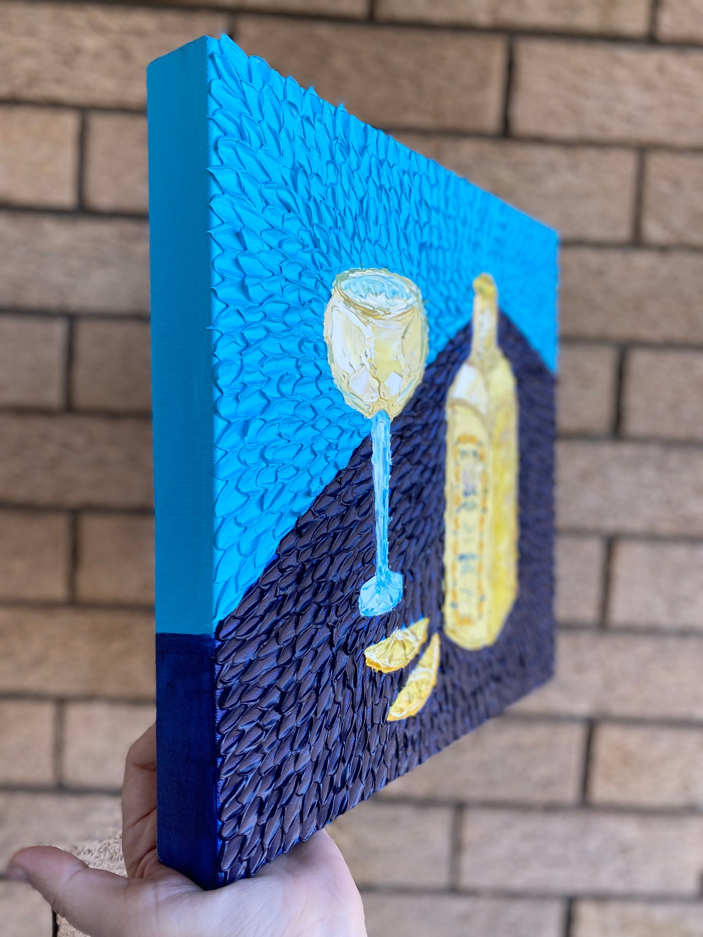 WHAT'S IN THE BAR TONIGHT 30.5x30.5 cm acrylic on canvas original painting