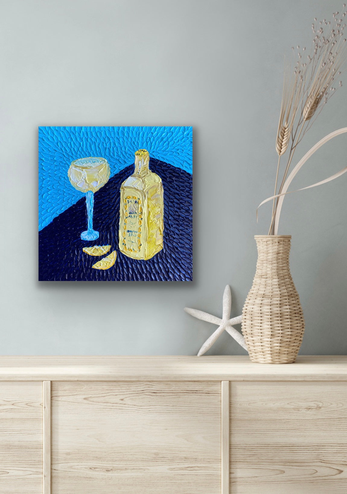WHAT'S IN THE BAR TONIGHT 30.5x30.5 cm acrylic on canvas original painting