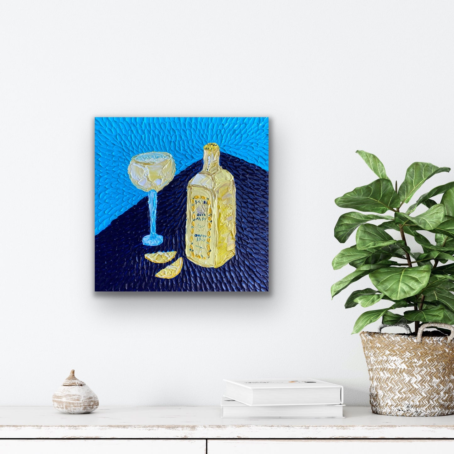 WHAT'S IN THE BAR TONIGHT 30.5x30.5 cm acrylic on canvas original painting
