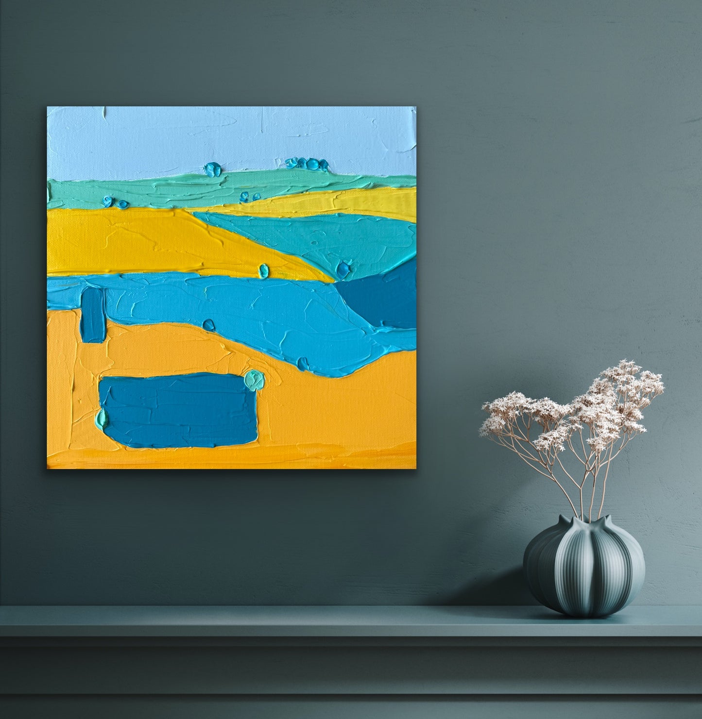 COUNTRYSIDE 25 30.5x30.5 cm acrylic on canvas original painting