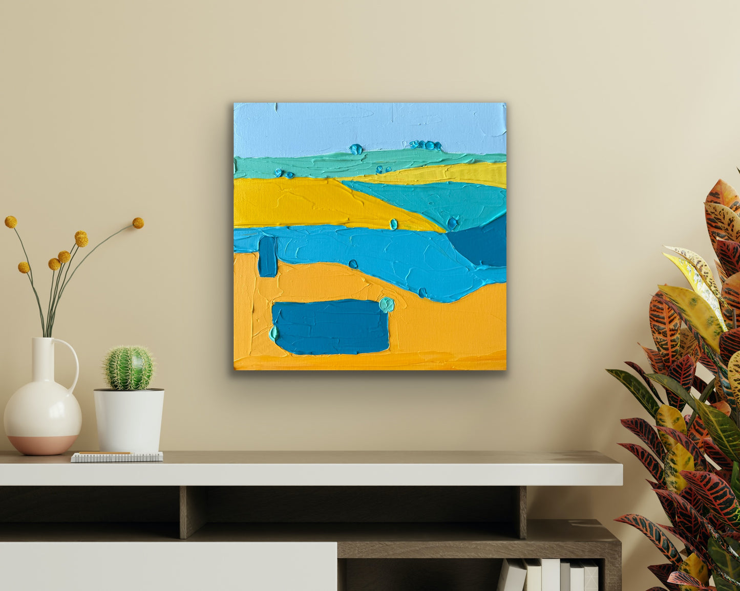 COUNTRYSIDE 25 30.5x30.5 cm acrylic on canvas original painting