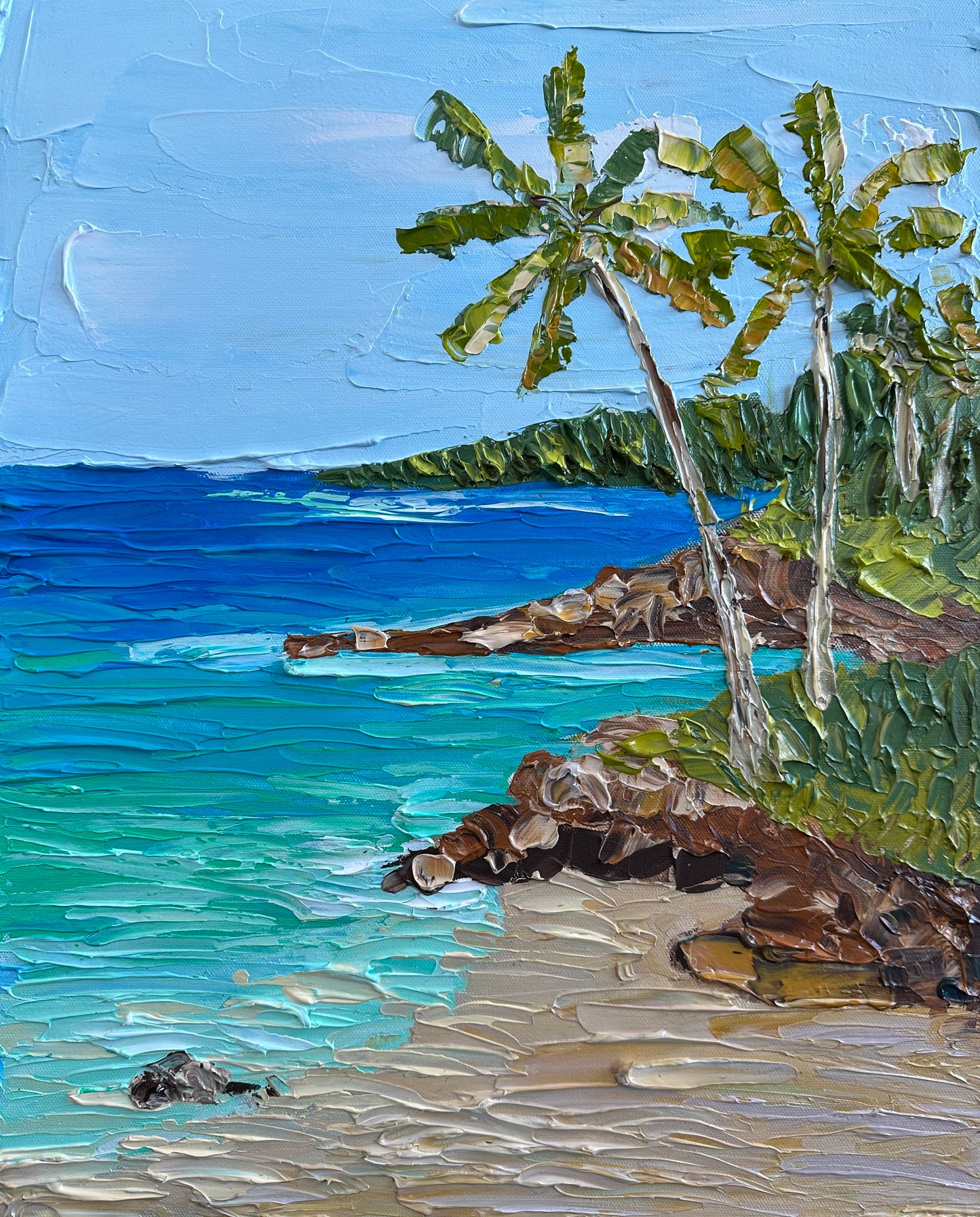 TROPICAL RETREAT II 41x51 cm acrylic on canvas original painting