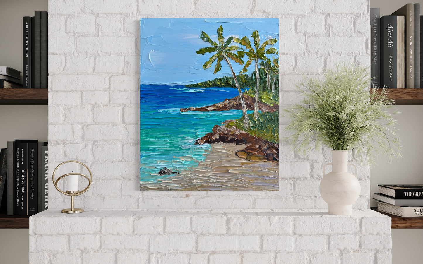 TROPICAL RETREAT II 41x51 cm acrylic on canvas original painting