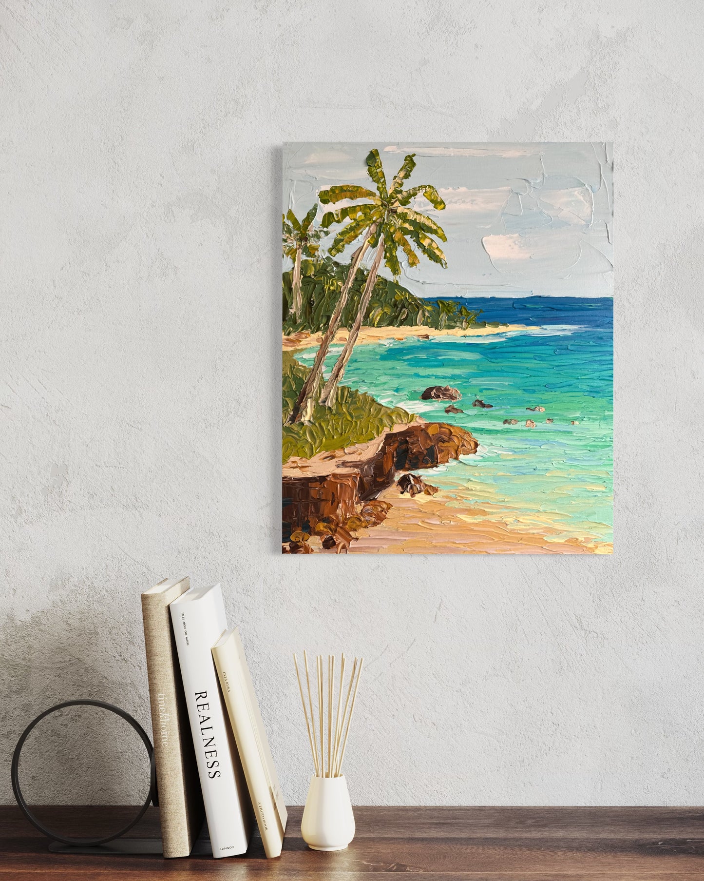 TROPICAL RETREAT I 41x51 cm acrylic on canvas original painting