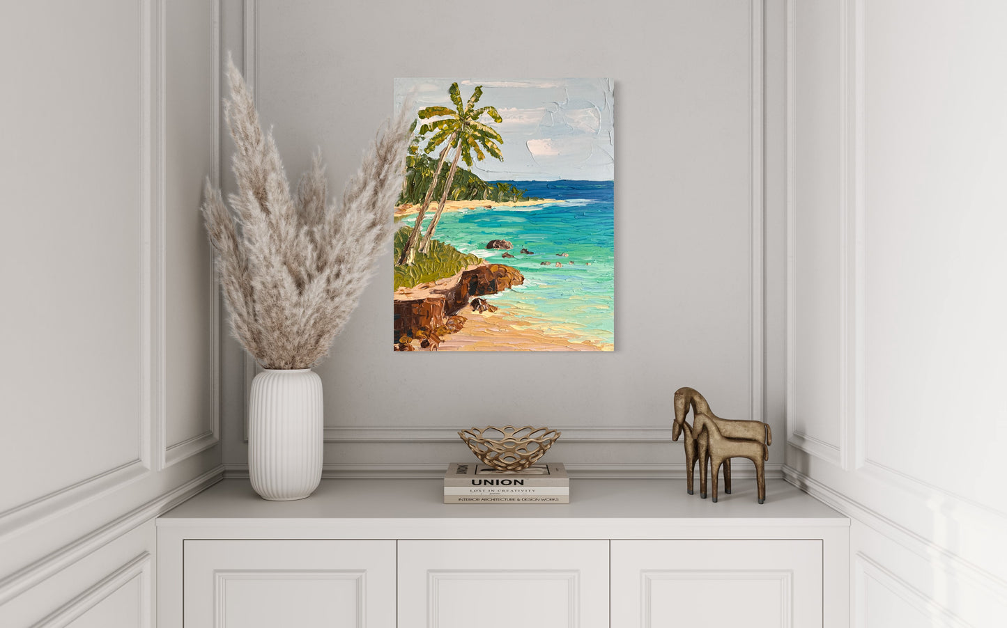 TROPICAL RETREAT I 41x51 cm acrylic on canvas original painting