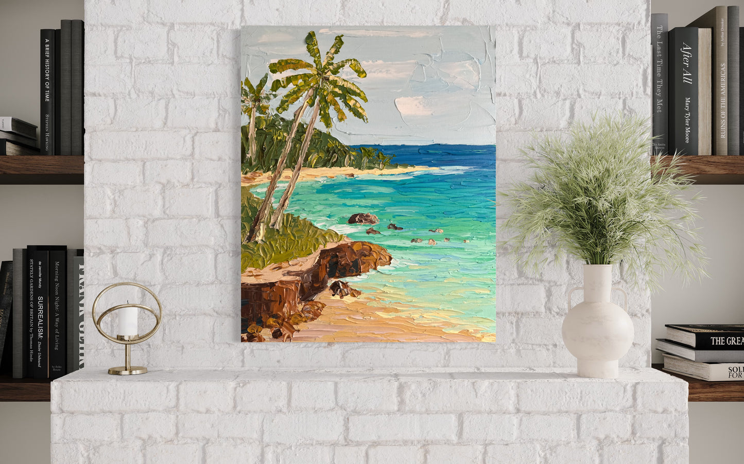 TROPICAL RETREAT I 41x51 cm acrylic on canvas original painting