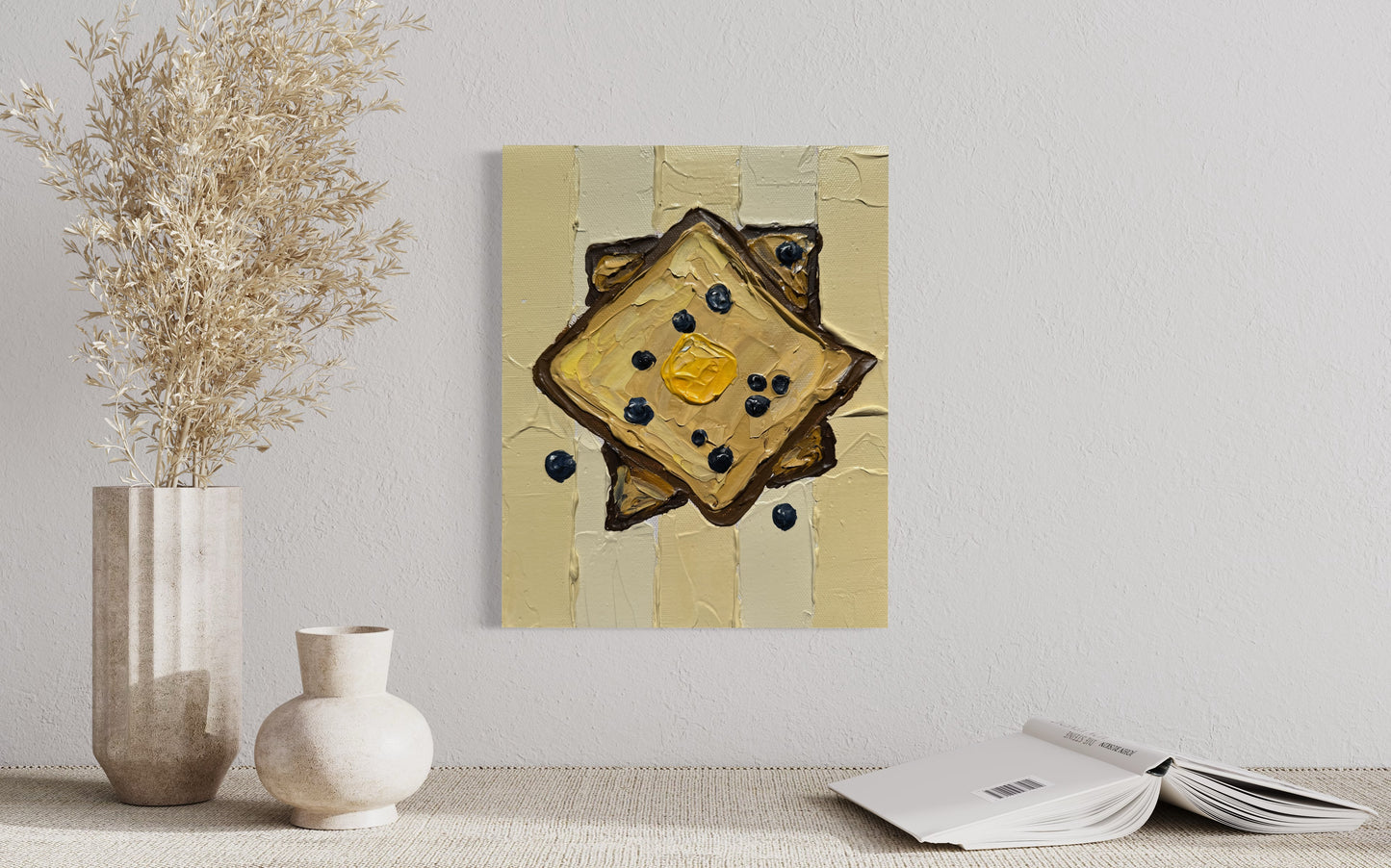 WHAT'S FOR BREAKFAST: FRENCH TOAST 20.4x25.4 cm acrylic on canvas original painting
