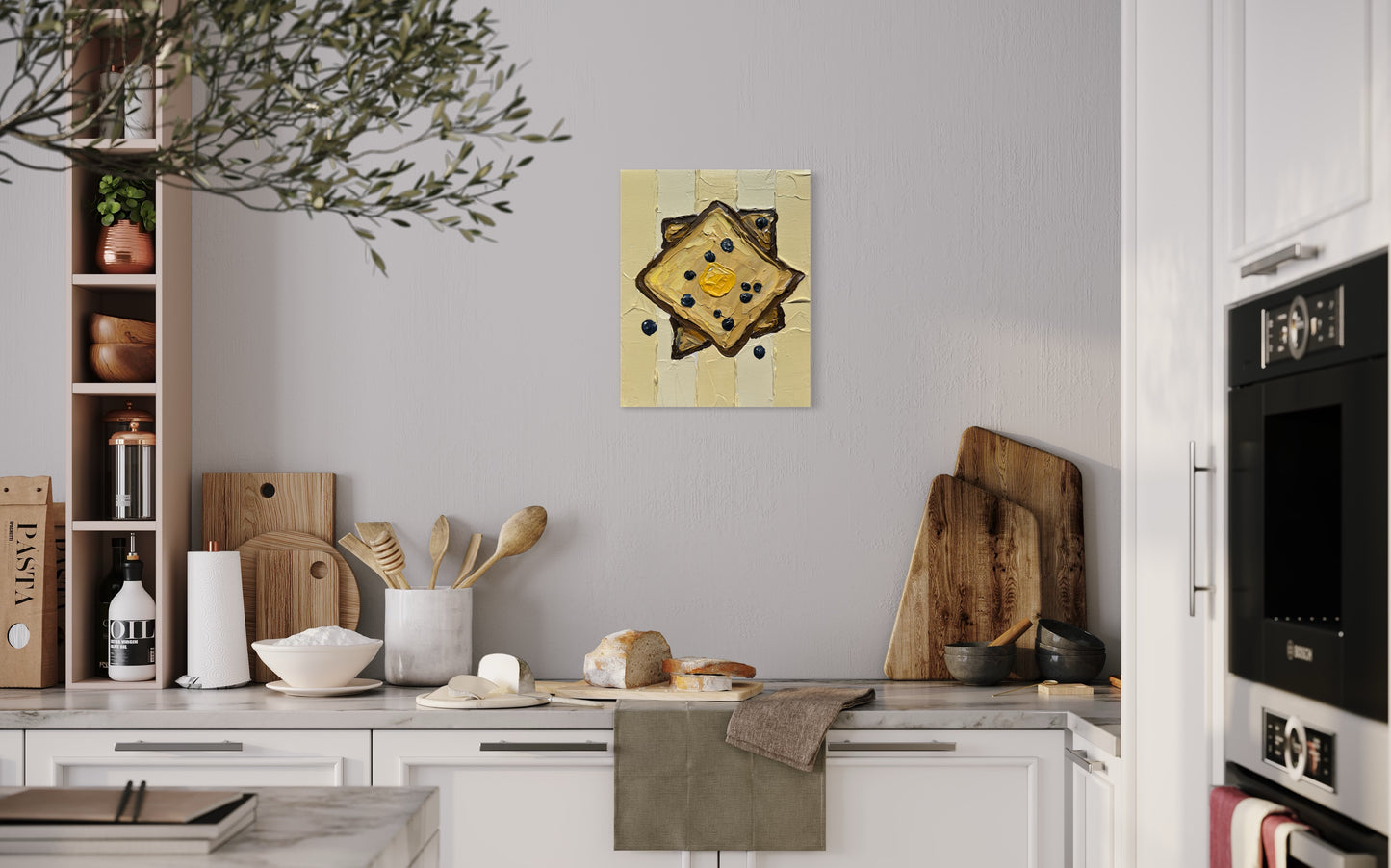 WHAT'S FOR BREAKFAST: FRENCH TOAST 20.4x25.4 cm acrylic on canvas original painting