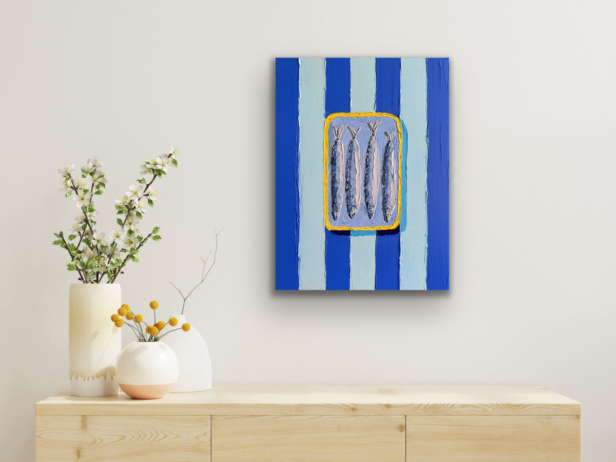 COASTAL CATCH 31x41 cm acrylic on canvas original painting