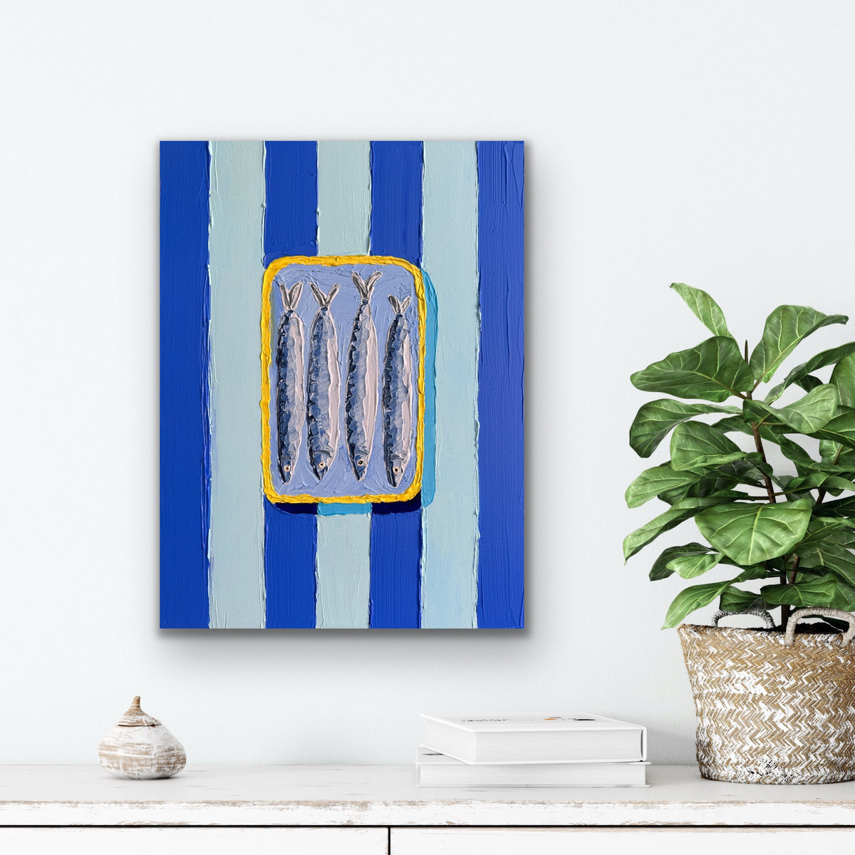 COASTAL CATCH 31x41 cm acrylic on canvas original painting