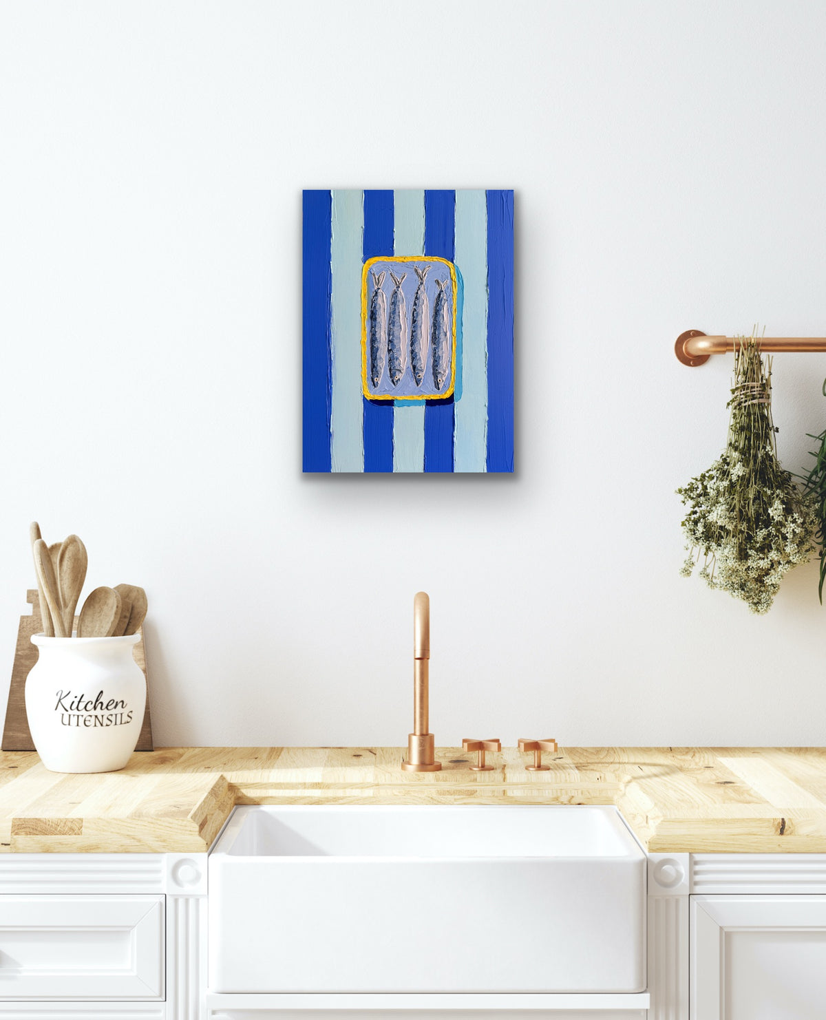 COASTAL CATCH 31x41 cm acrylic on canvas original painting
